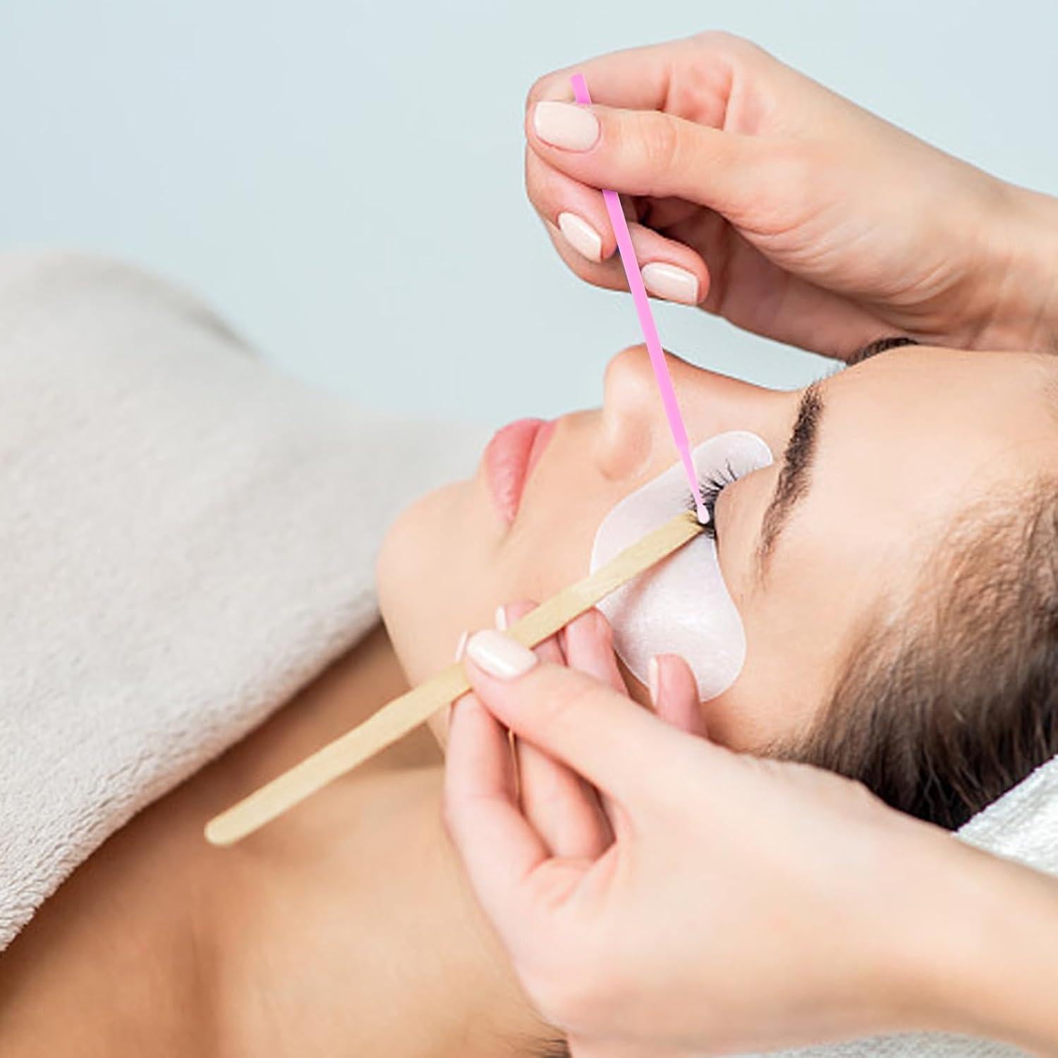 Tbestmax 1200 Pcs Micro Cepillos Aplicadores Desechables Rosa