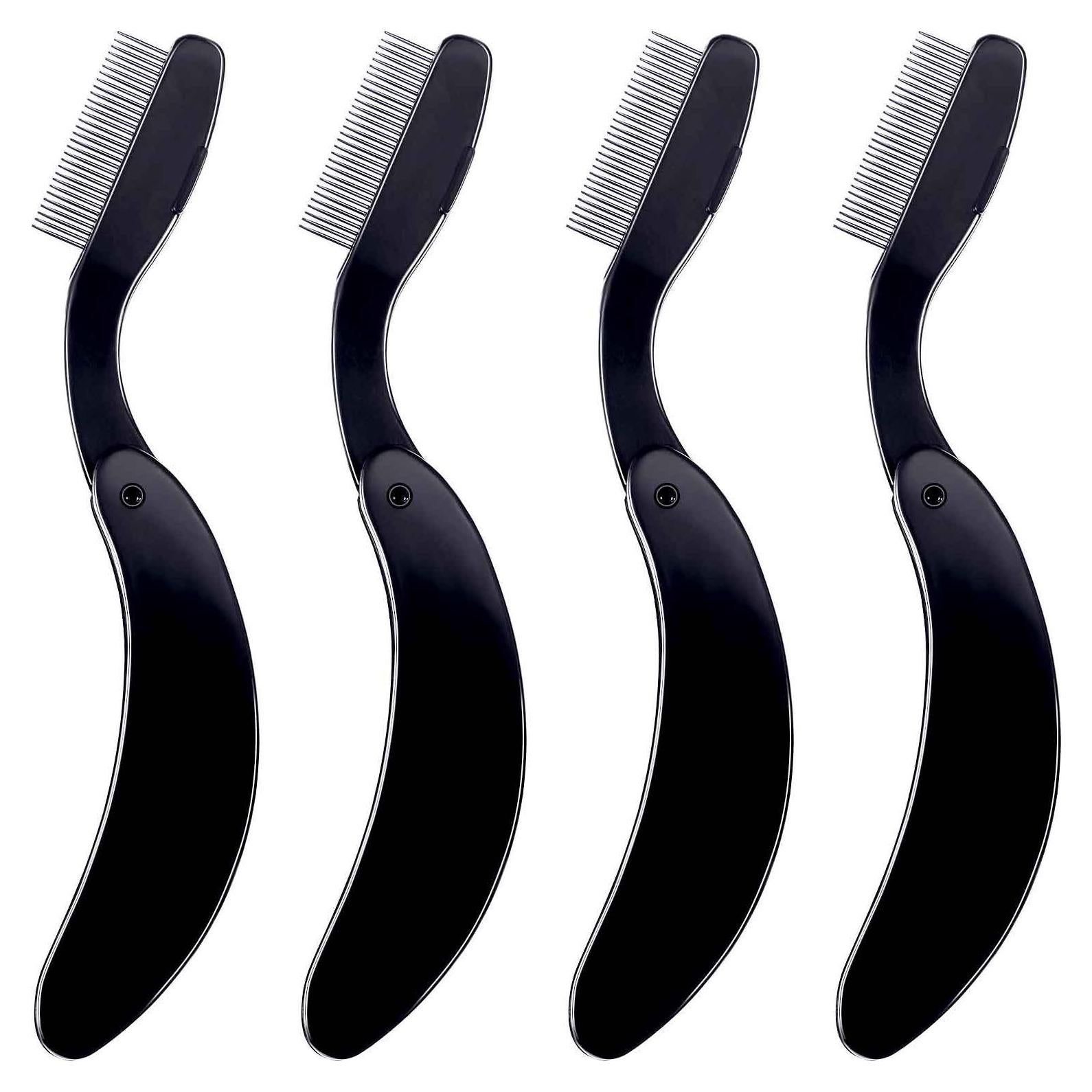 Peine Plegable para Pestañas TecUnite - 4 Unidades Acero Inoxidable