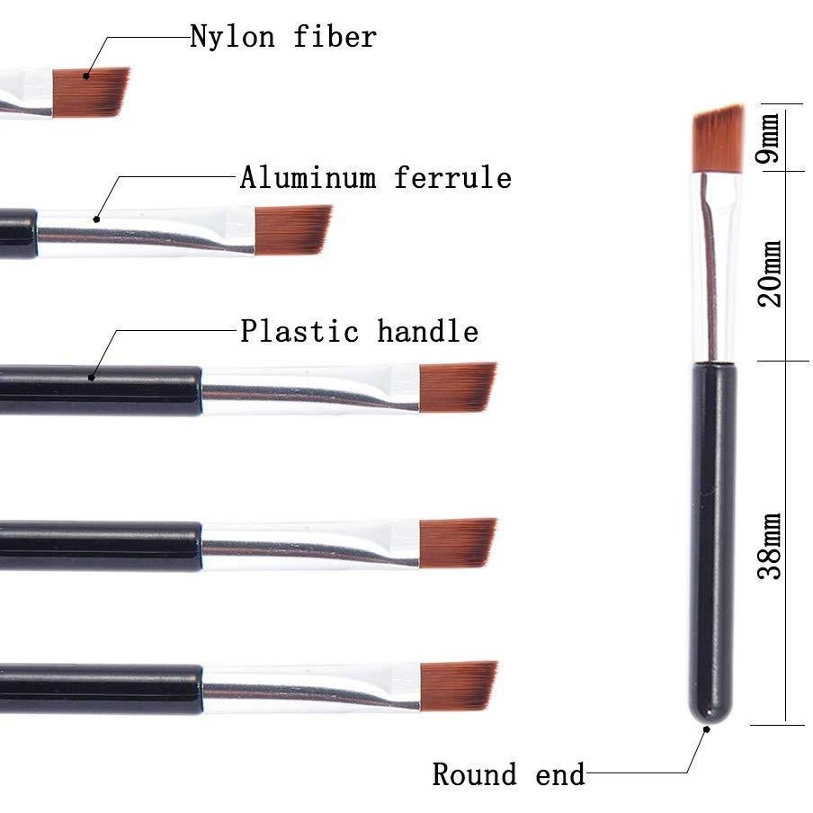 Brochas Mini Anguladas para Cejas Vosaidi - 10 Piezas