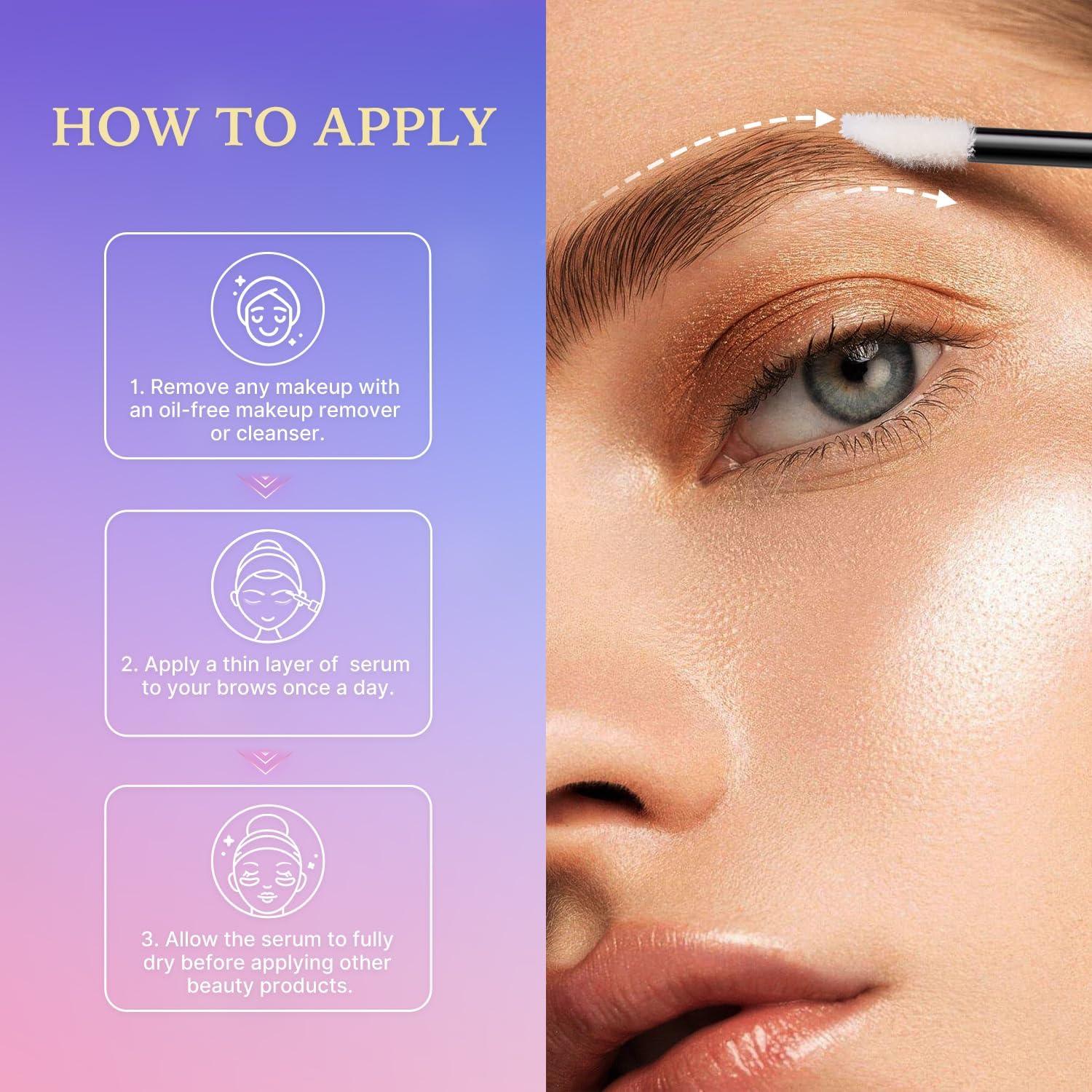 Suero de Crecimiento de Cejas VieBeauti 3mL - Fórmula Natural