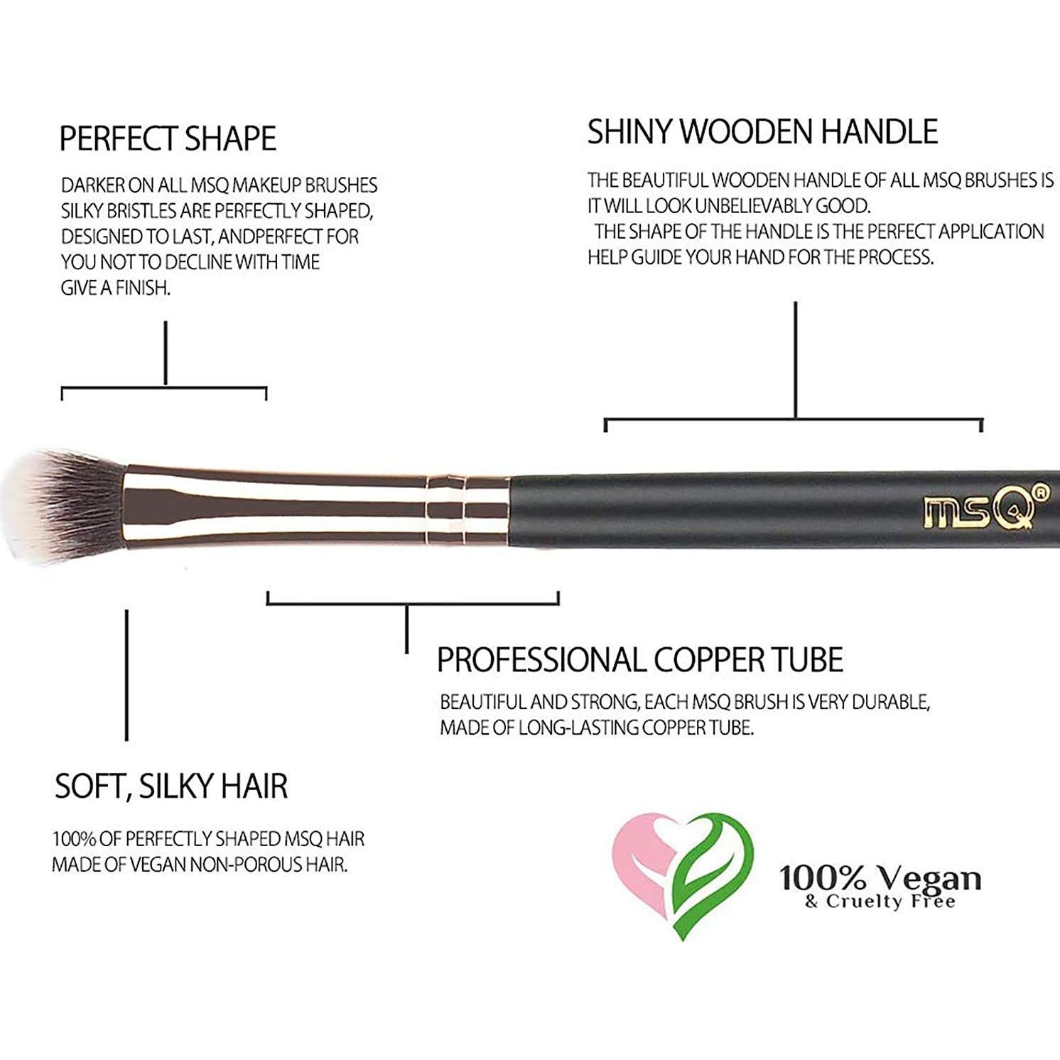 Juego de Brochas para Ojos MSQ Rosa Dorado 6 Piezas