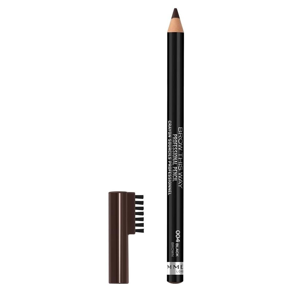 Lápiz de Cejas Rimmel London Brow This Way 1.42g Marrón Negro