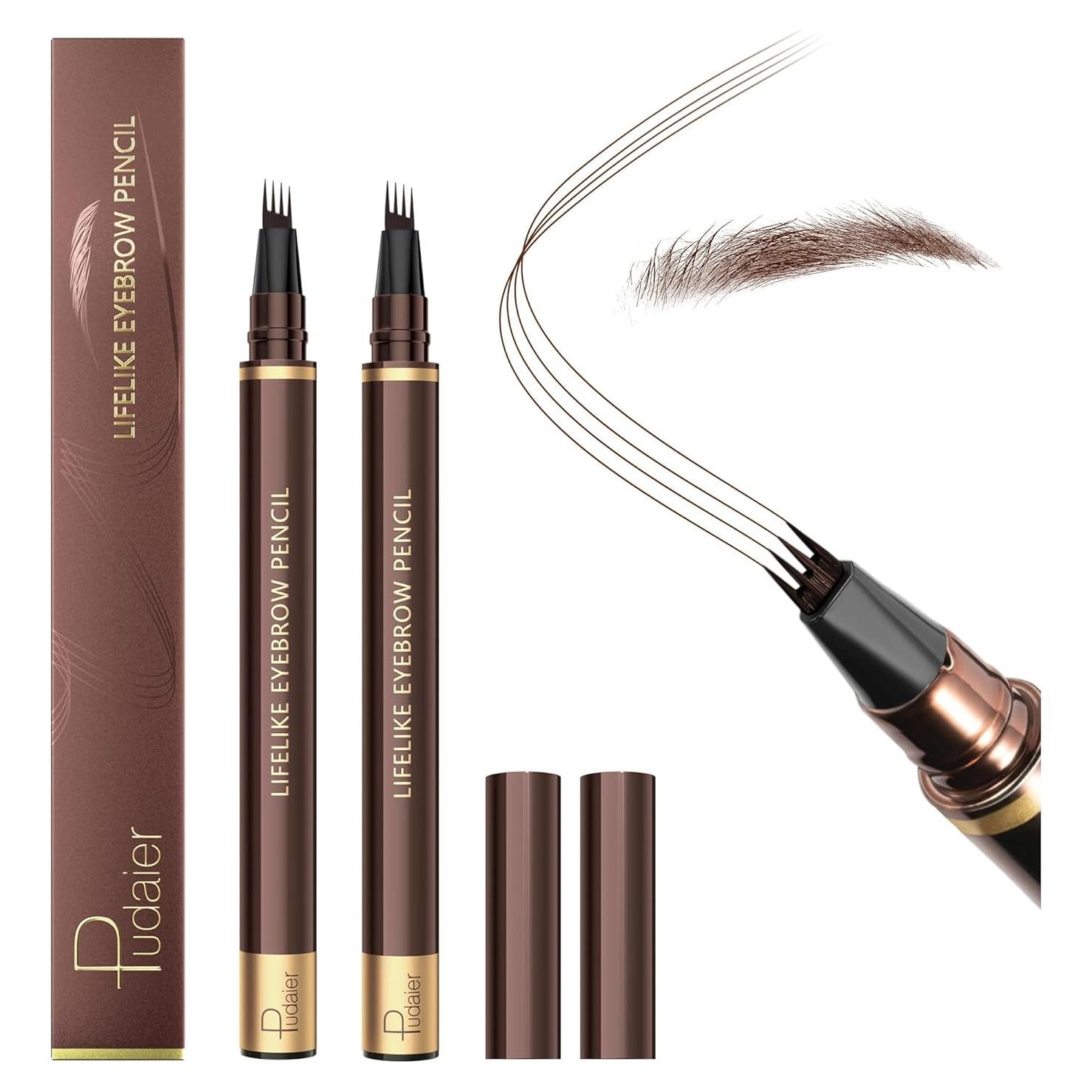 Paquete de 2 Lápices de Cejas Espoce Makeup Marrón Oscuro