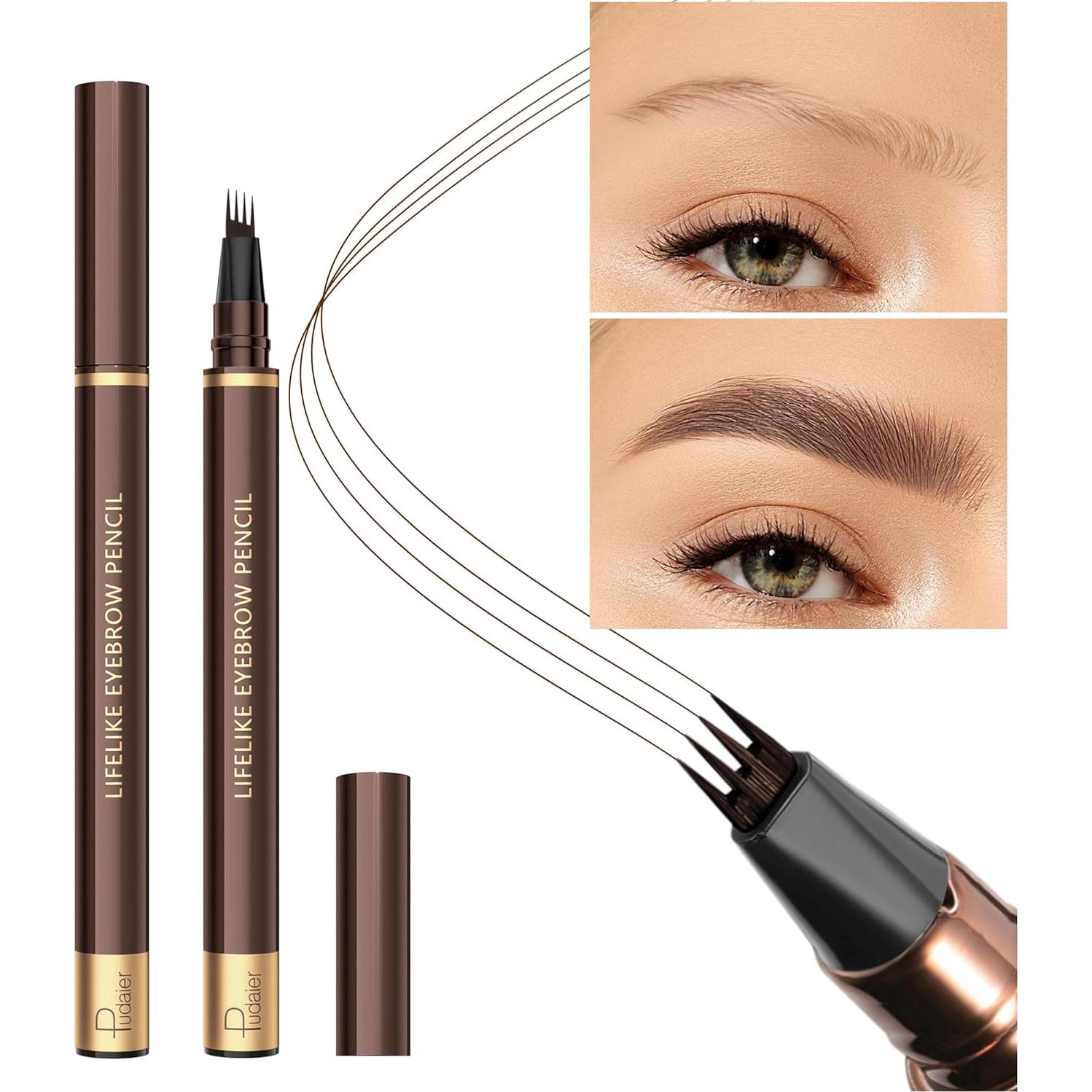 Paquete de 2 Lápices de Cejas Espoce Makeup Marrón Oscuro