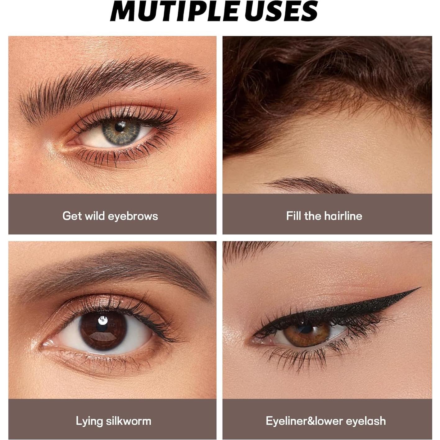 Paquete de 2 Lápices de Cejas Espoce Makeup Marrón Oscuro