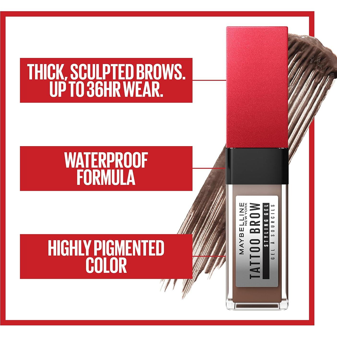 Gel para Cejas Maybelline Tattoo Studio 5.9ml Marrón Suave