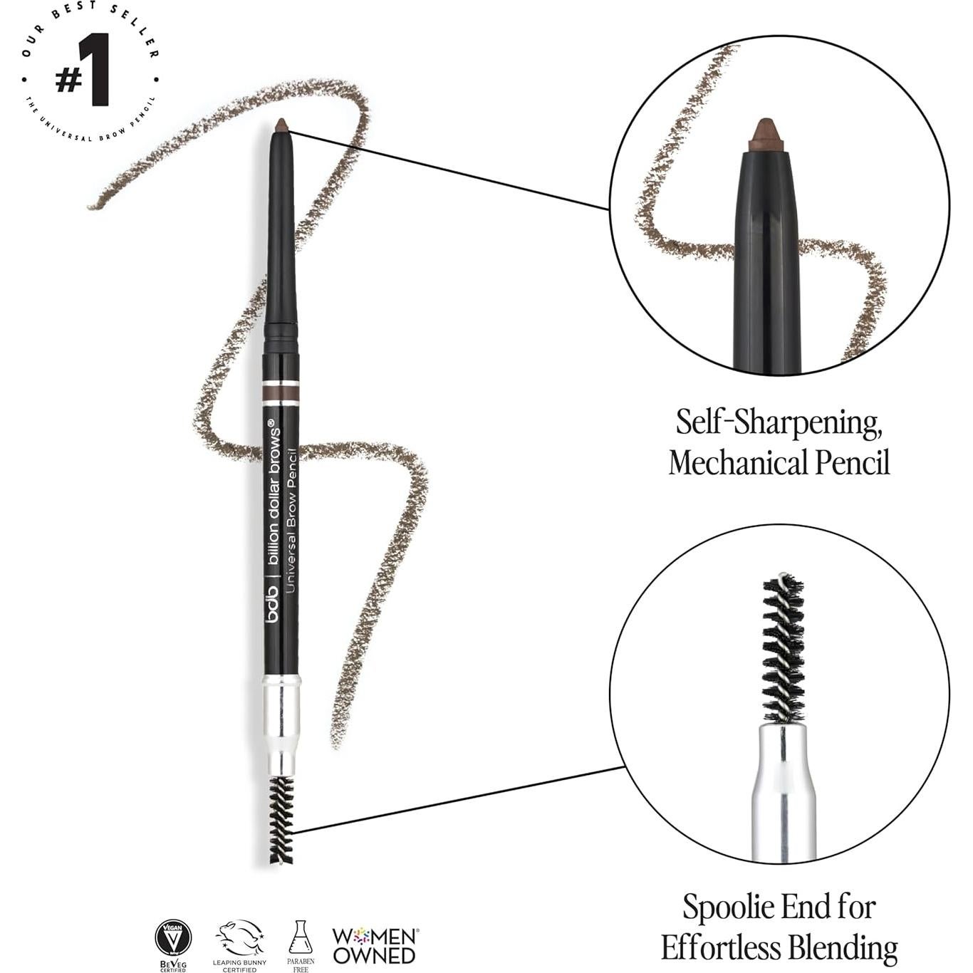 Lápiz de Cejas Universal Billion Dollar Brows - Doble Punta 17.3cm