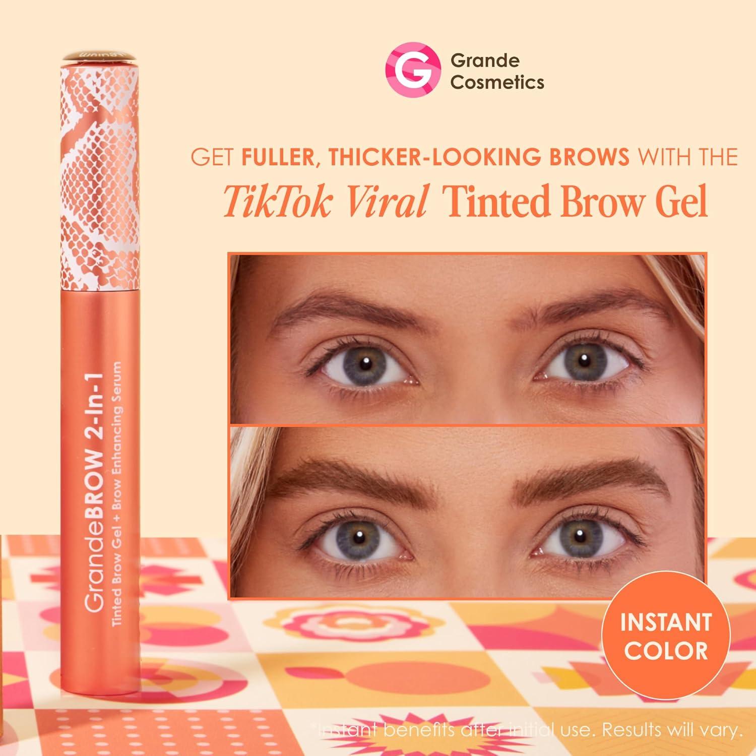 Gel Tinte 2-en-1 GrandeBROW + Suero Mejorador de Cejas