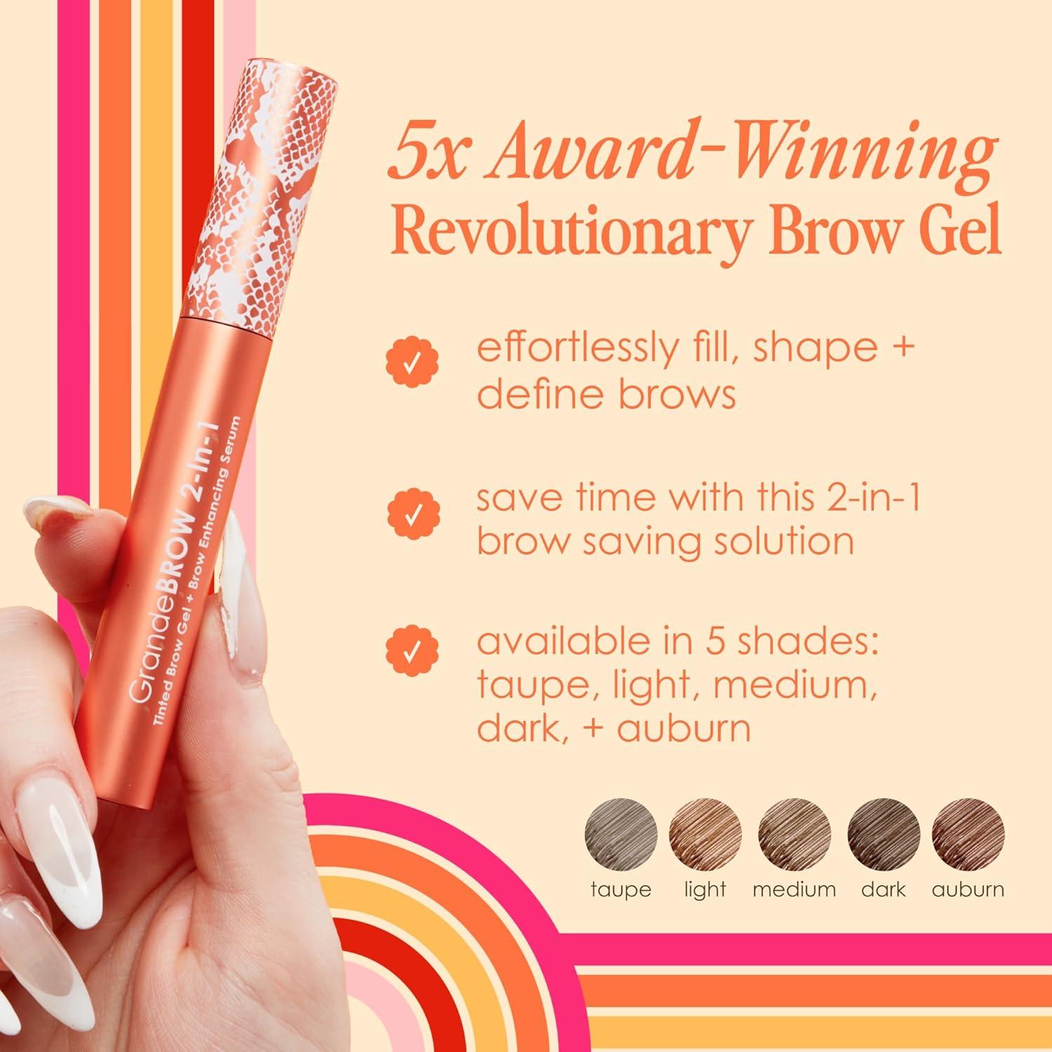 Gel Tinte 2-en-1 GrandeBROW + Suero Mejorador de Cejas