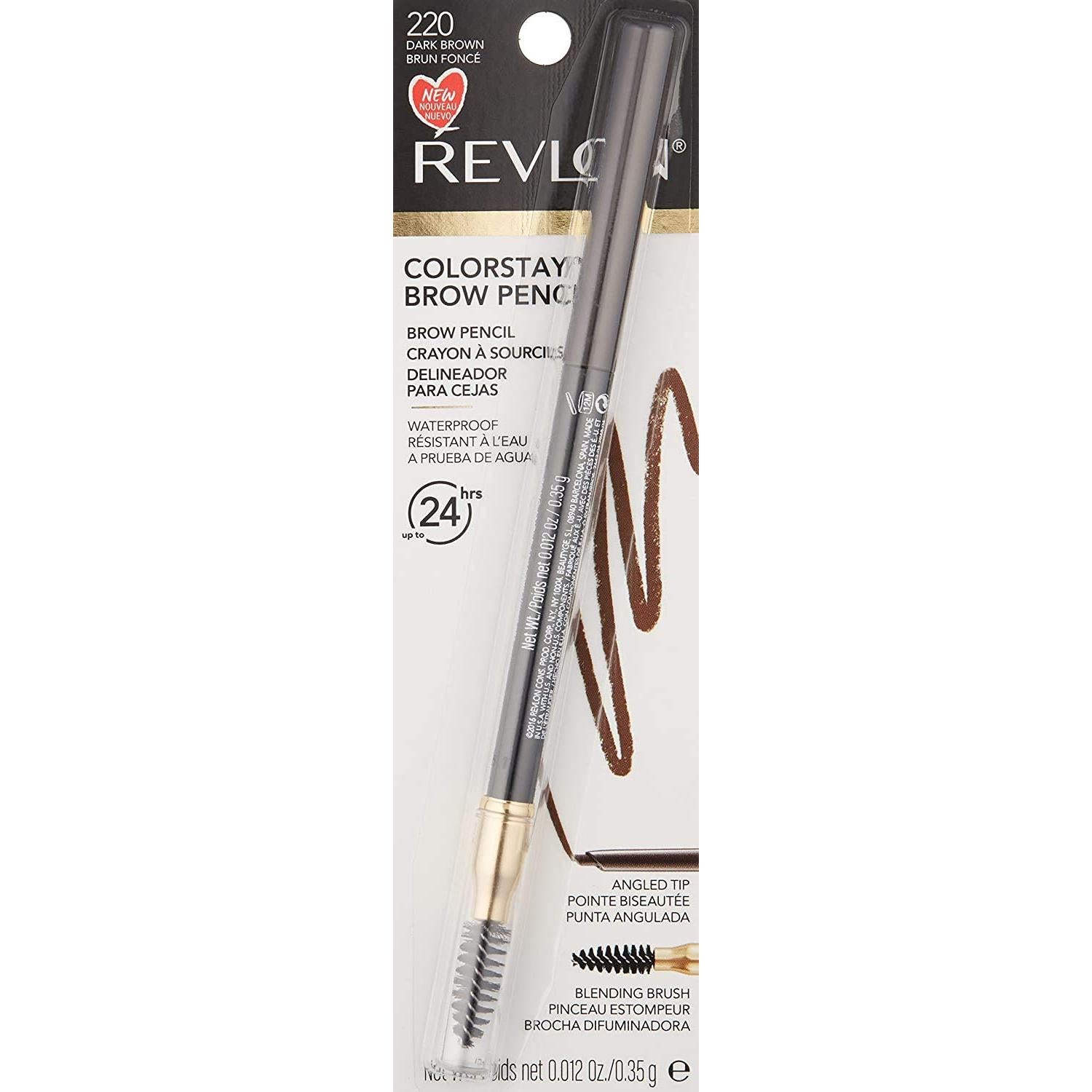 Lápiz de Cejas Revlon ColorStay 220 Marrón Oscuro 0.28g