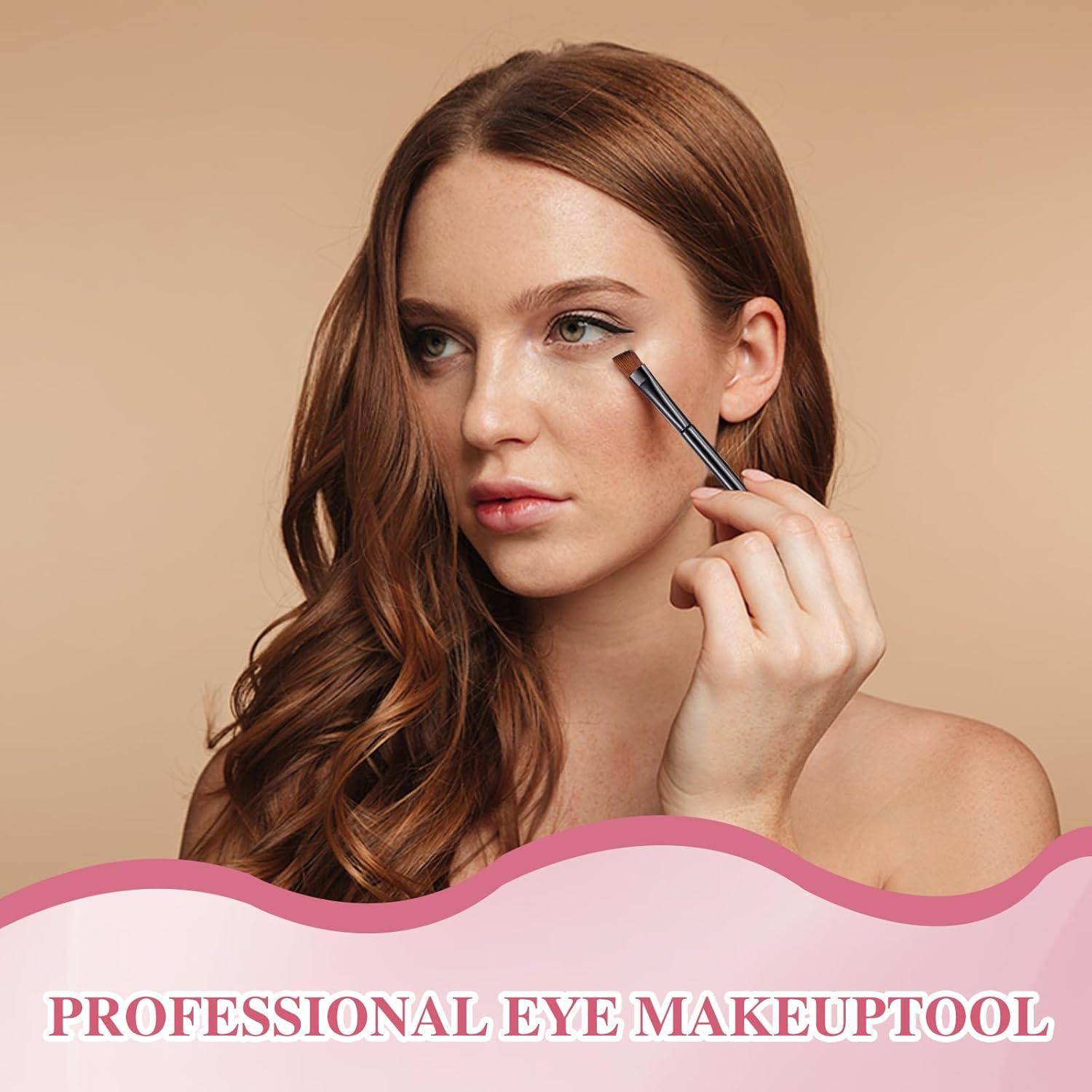 100 Brochas Desechables para Cejas Yolev - 10cm Anguladas