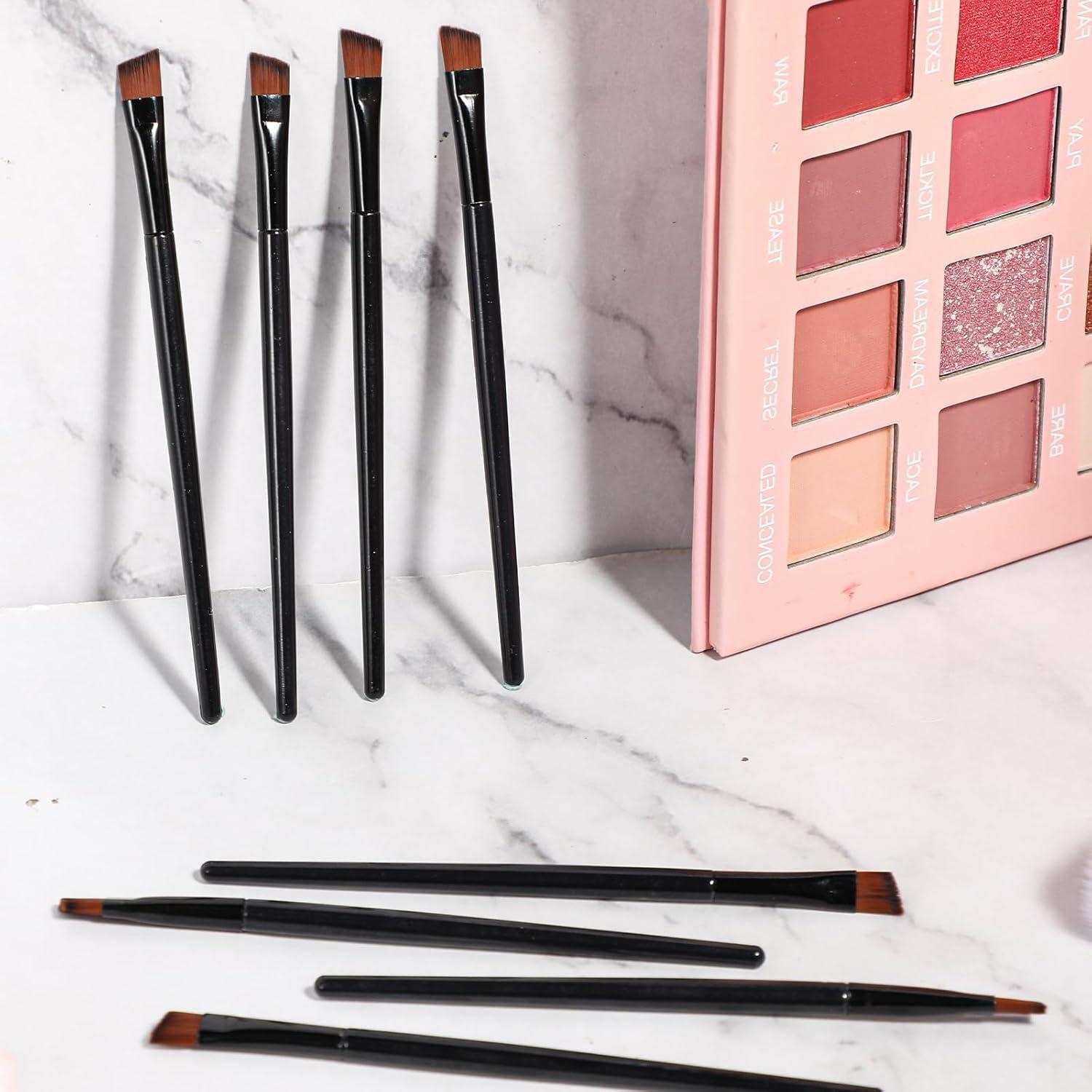 100 Brochas Desechables para Cejas Yolev - 10cm Anguladas