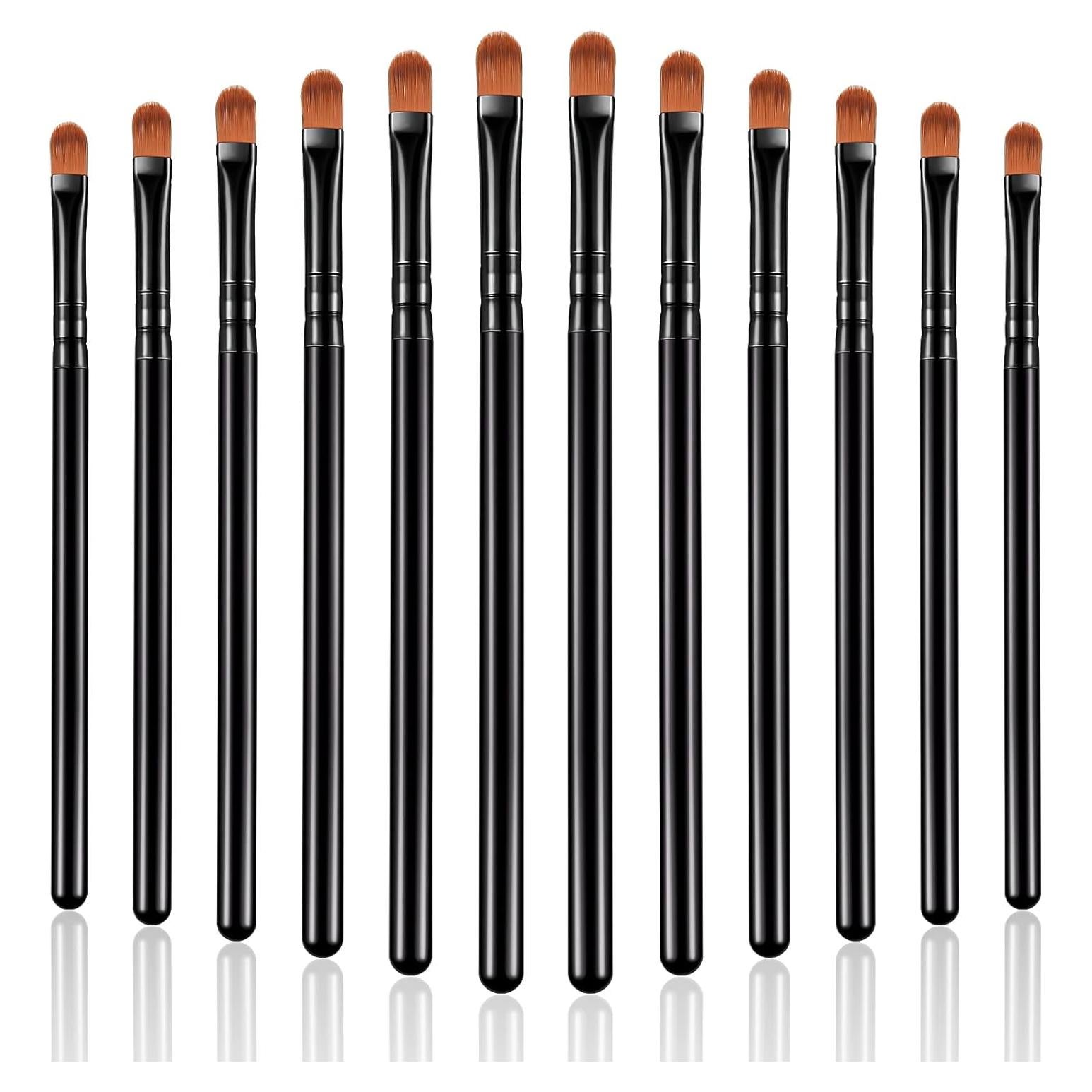 12 Pinceles Correctores de Maquillaje Patelai - Fibra Sintética