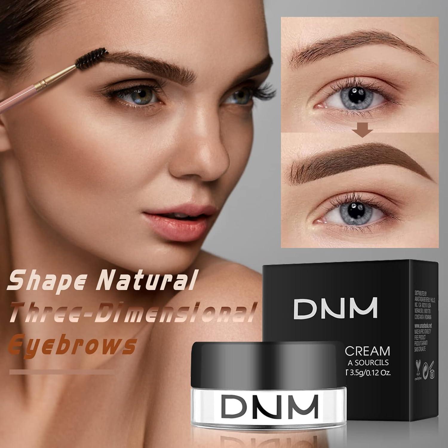 Kit de Pomada para Cejas BEFIVECOK con Pincel Doble Cara 4g Negro