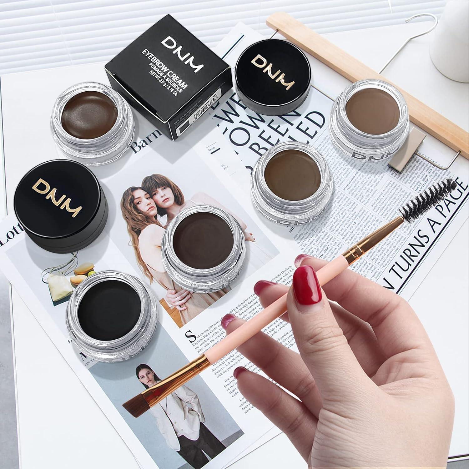 Kit de Pomada para Cejas BEFIVECOK con Pincel Doble Cara 4g Negro