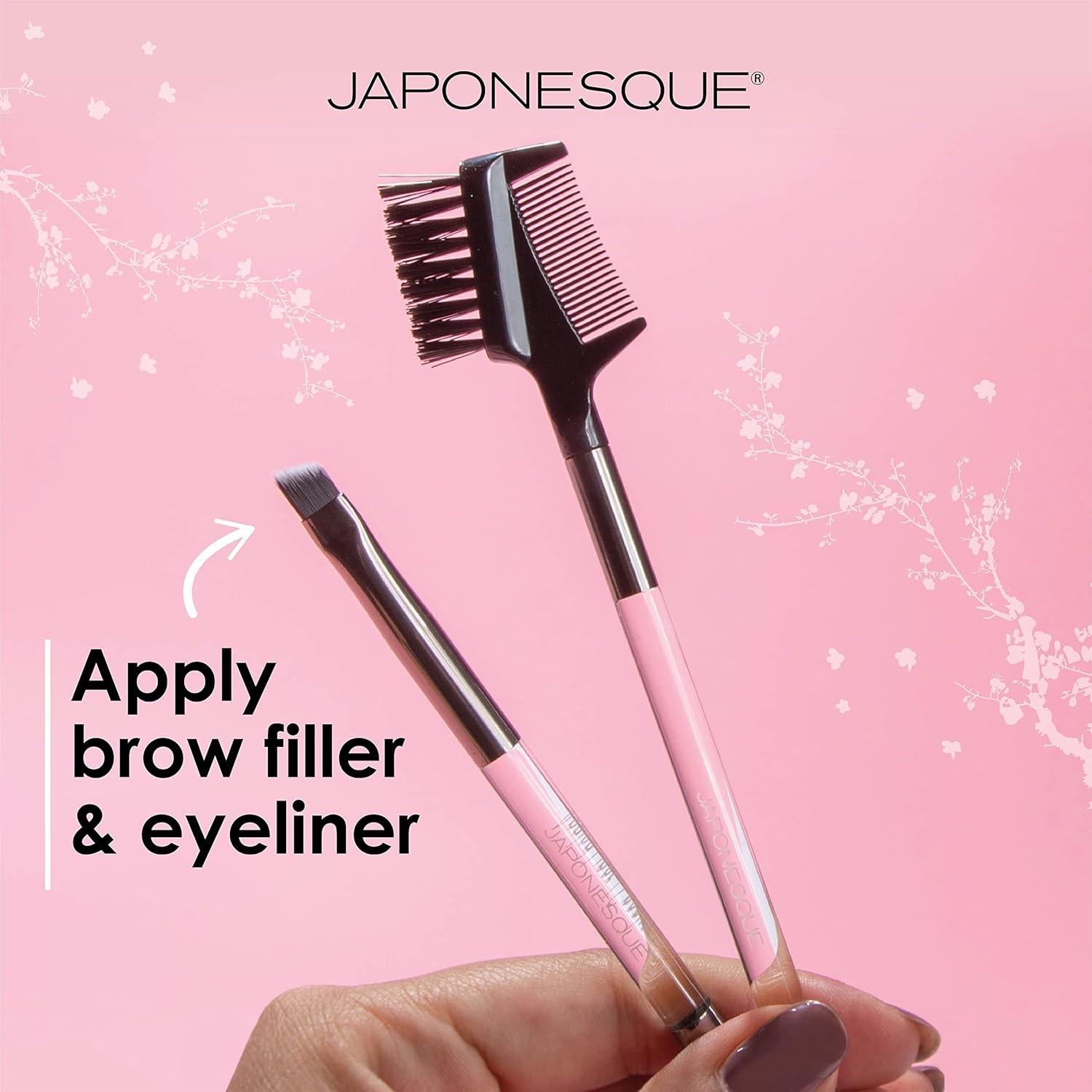 Juego de Brochas para Cejas y Ojos JAPONESQUE 2 en 1