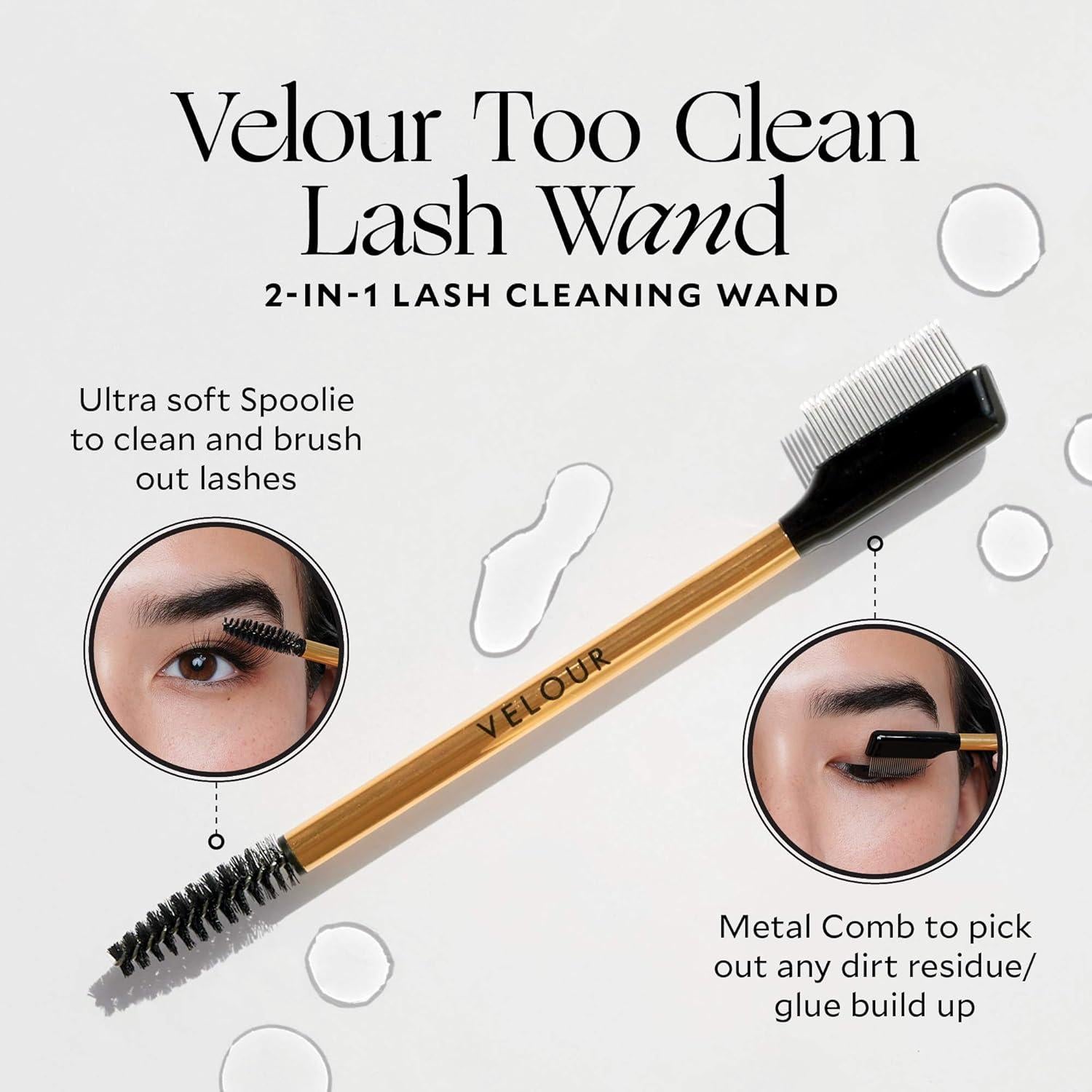 Cepillo de Limpieza 2 en 1 Velour LashWand para Pestañas