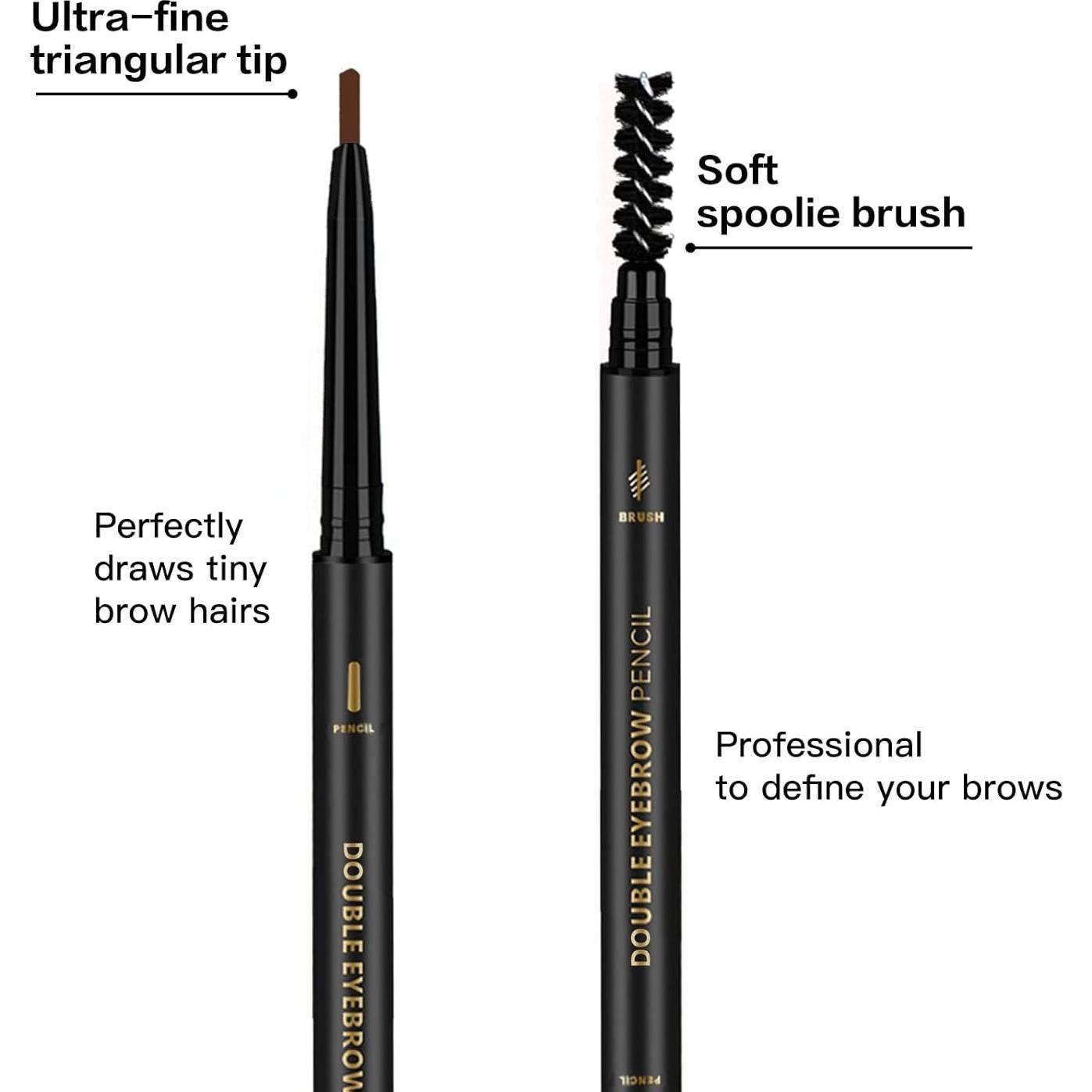 Lápiz de Cejas Impermeable O'CHEAL 3 Pcs Marrón Oscuro