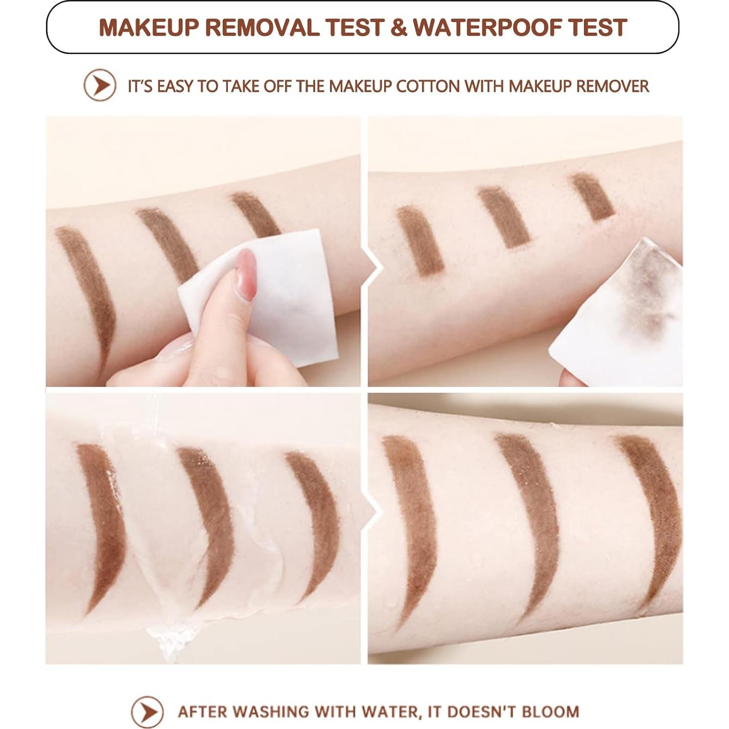 Lápiz de Cejas Impermeable O'CHEAL 3 Pcs Marrón Oscuro