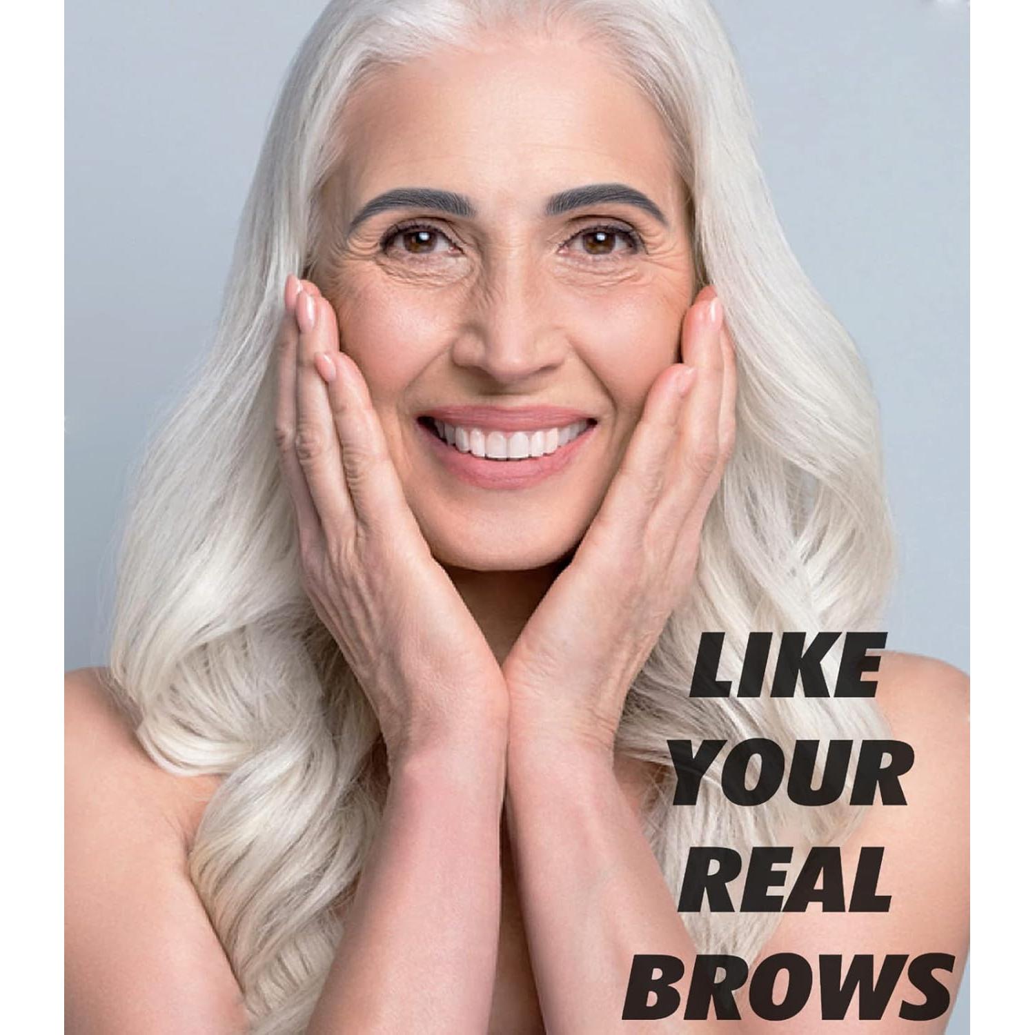 Lápiz de Cejas Impermeable Yfulfill Gris 0.5mm Doble Extremo