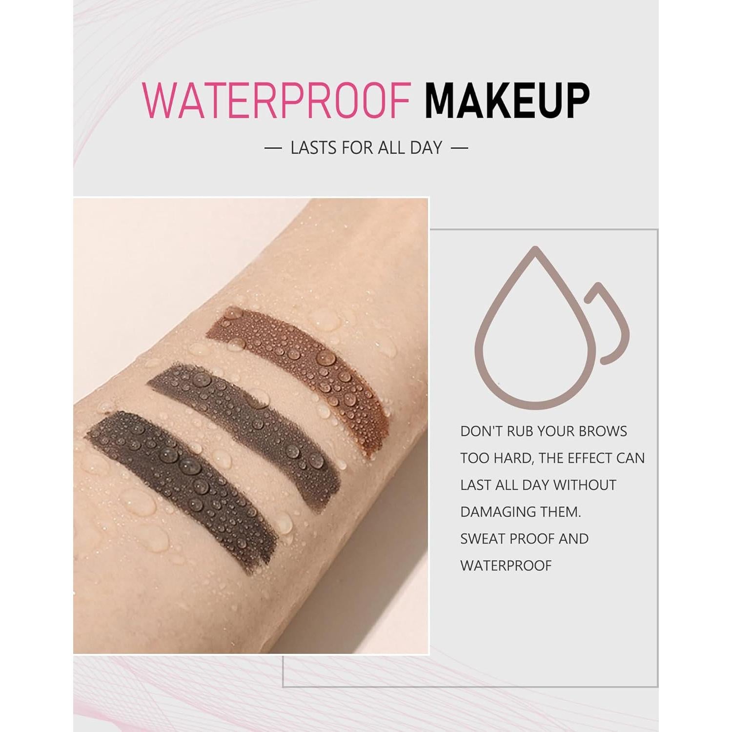 Lápiz de Cejas Impermeable Yfulfill Gris 0.5mm Doble Extremo