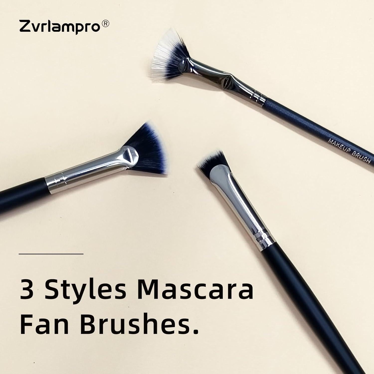 Conjunto de 3 Brochas de Fan para Pestañas Zvrlampro