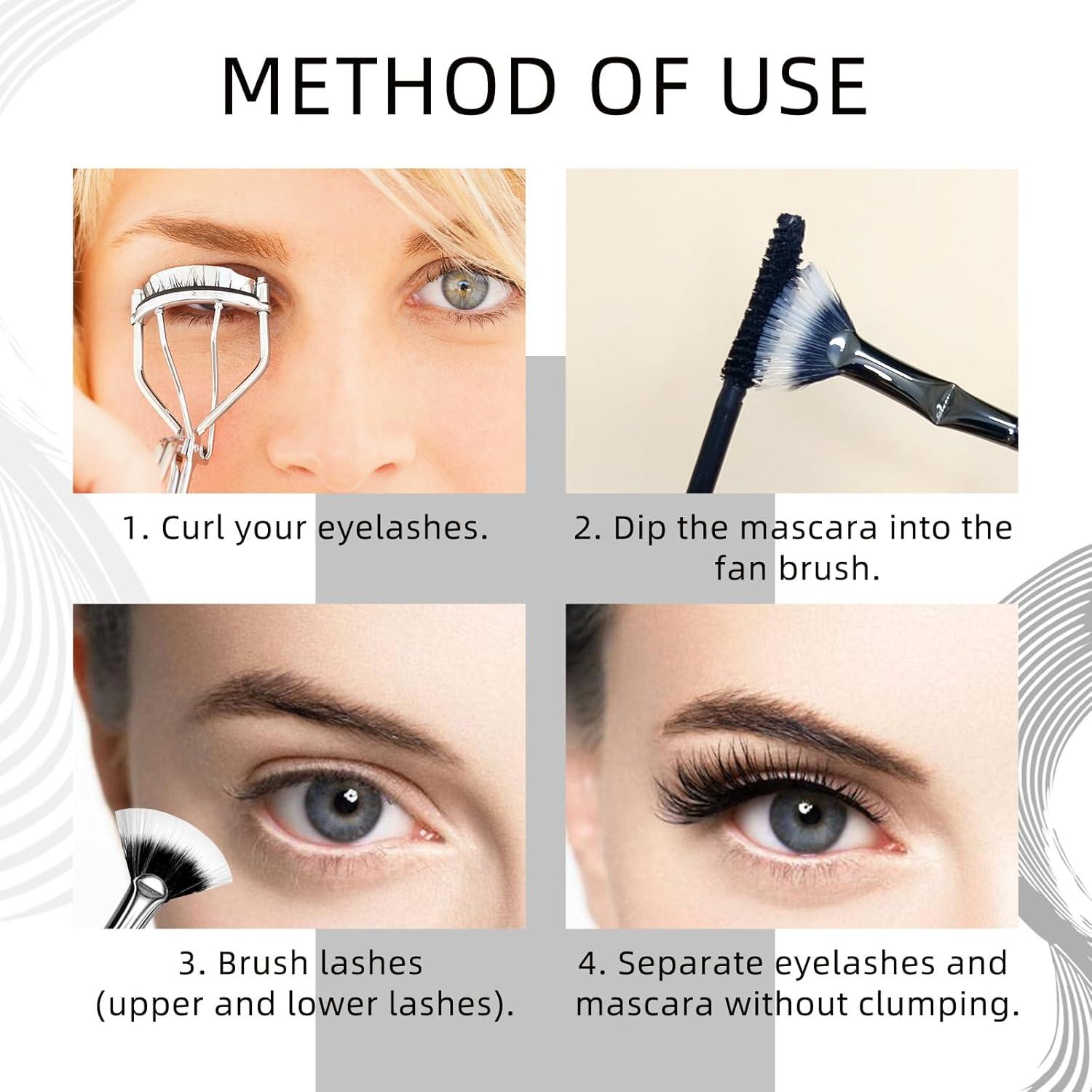 Conjunto de 3 Brochas de Fan para Pestañas Zvrlampro