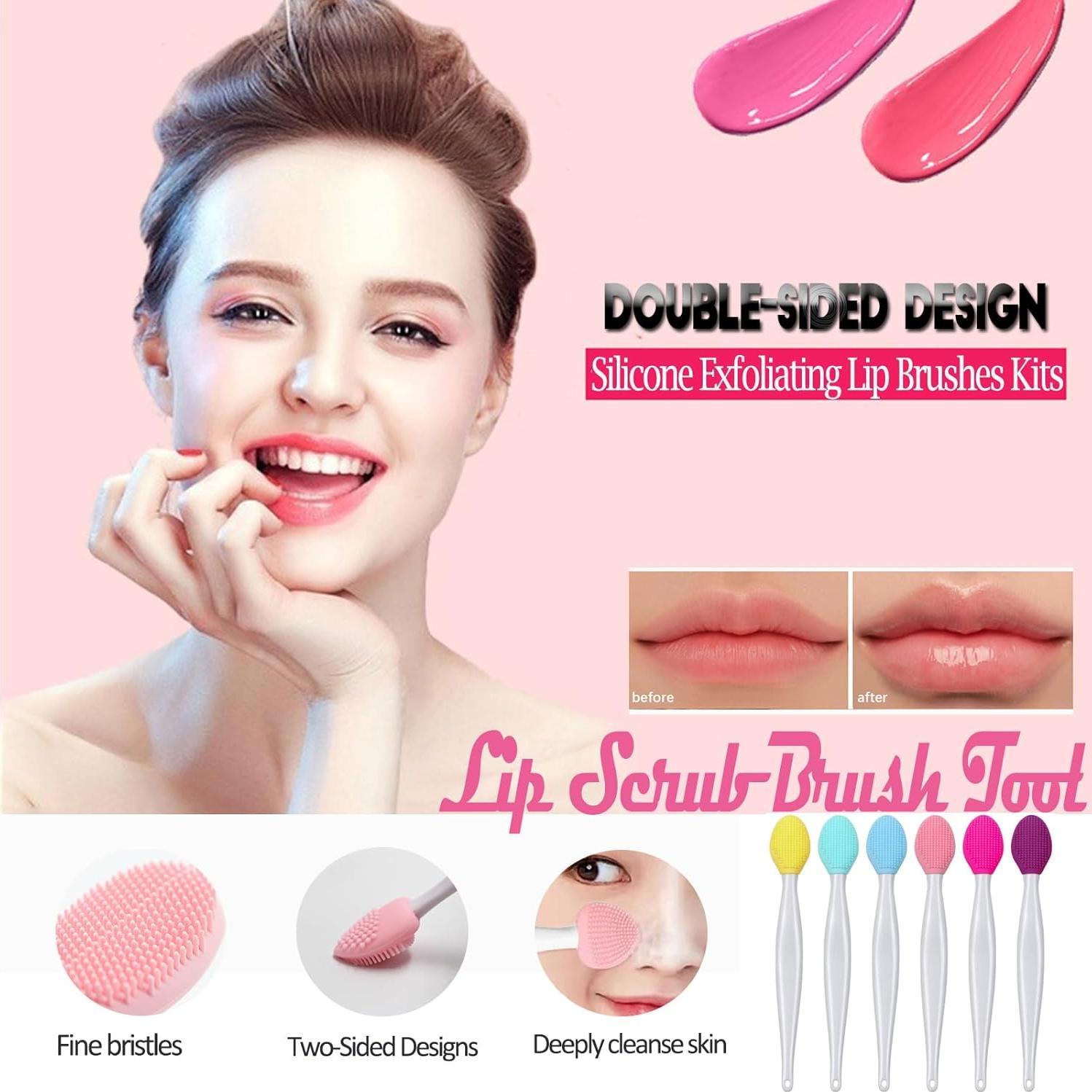 Cepillo Exfoliante de Silicona para Labios - 6 Colores