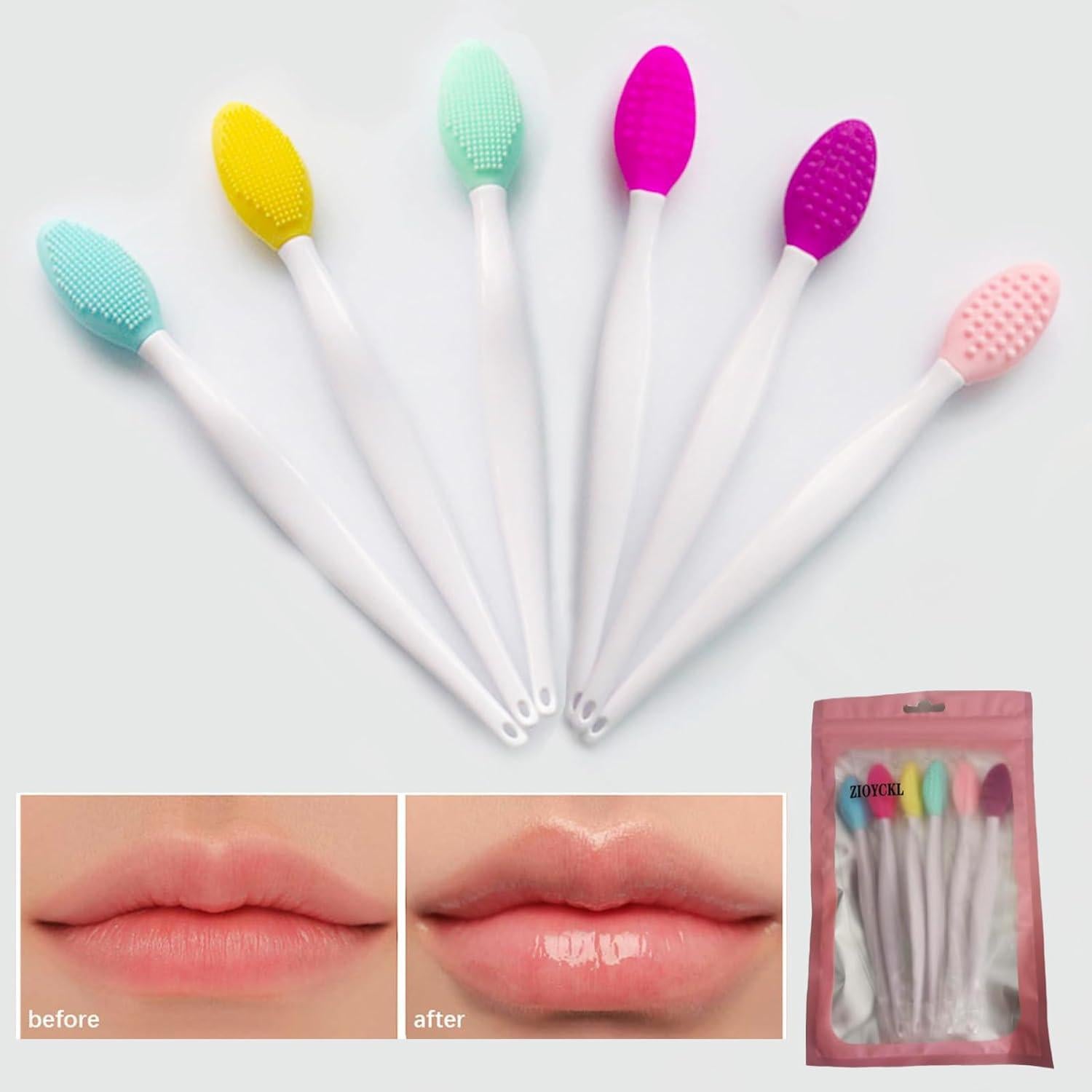 Cepillo Exfoliante de Silicona para Labios - 6 Colores
