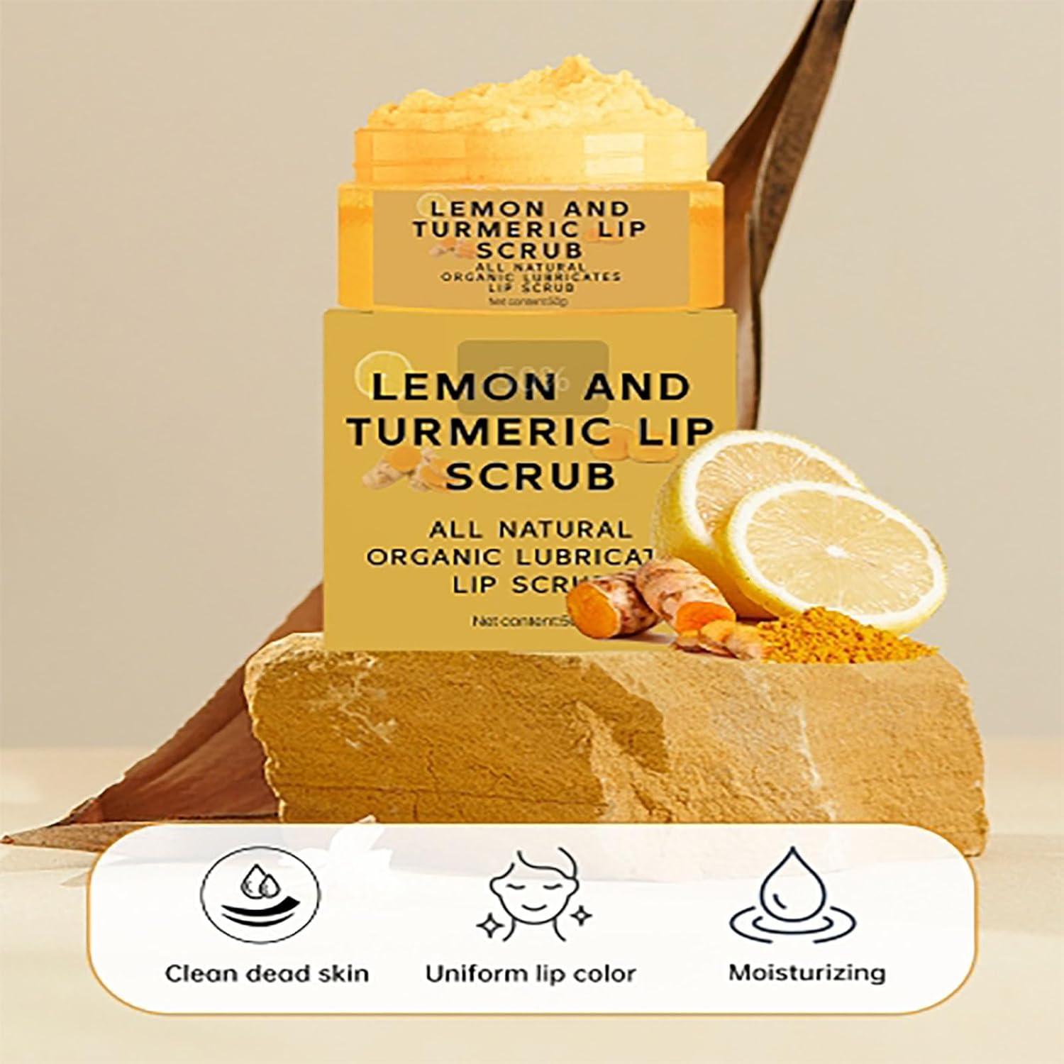 Exfoliante Labial Natural HWM 50g con Limón y Cúrcuma