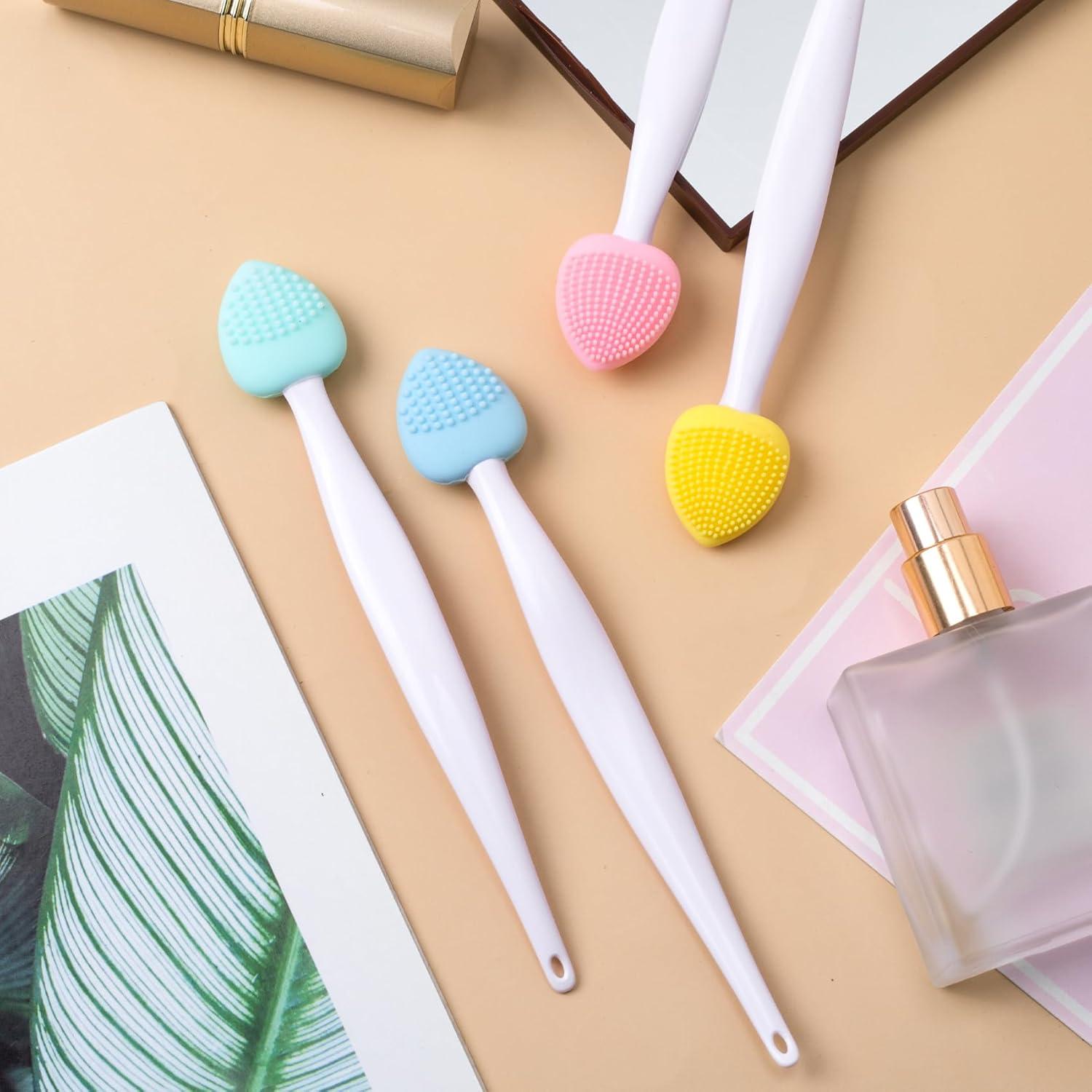 4 Cepillos Exfoliantes de Labios Mxxipp Silicona Doble Cara