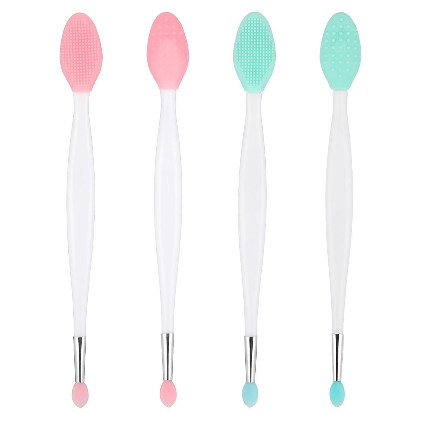 4 Piezas Exfoliantes de Labios de Silicona Doble Cara FdcLixuvol