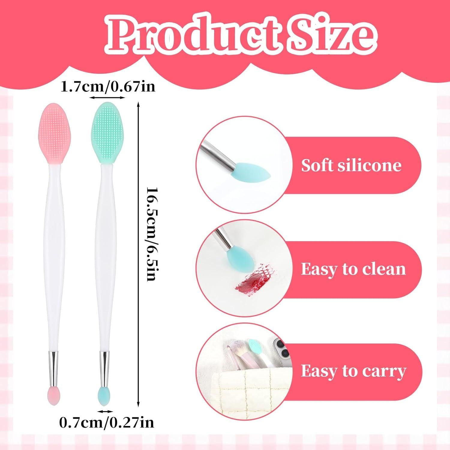 4 Piezas Exfoliantes de Labios de Silicona Doble Cara FdcLixuvol