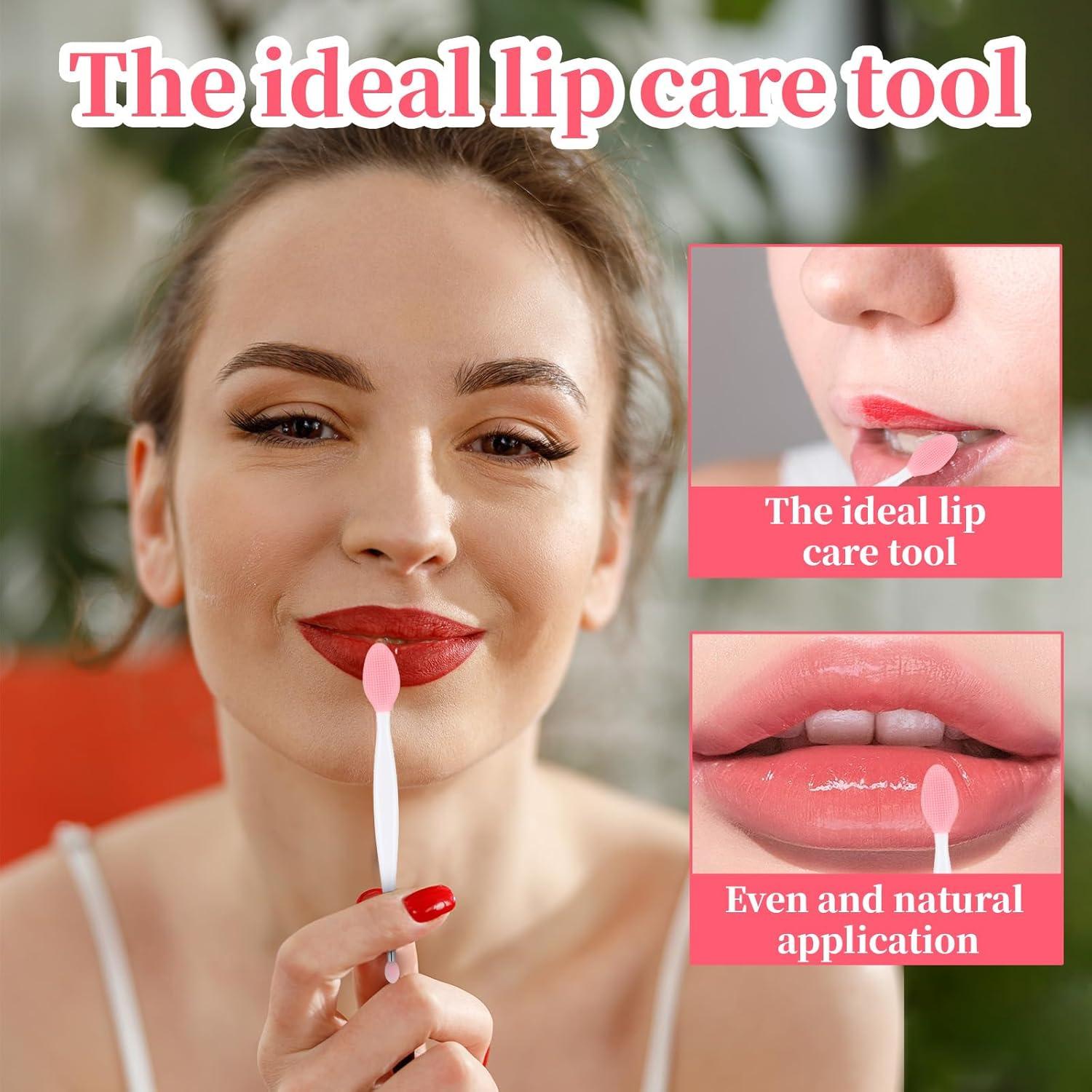 4 Piezas Exfoliantes de Labios de Silicona Doble Cara FdcLixuvol