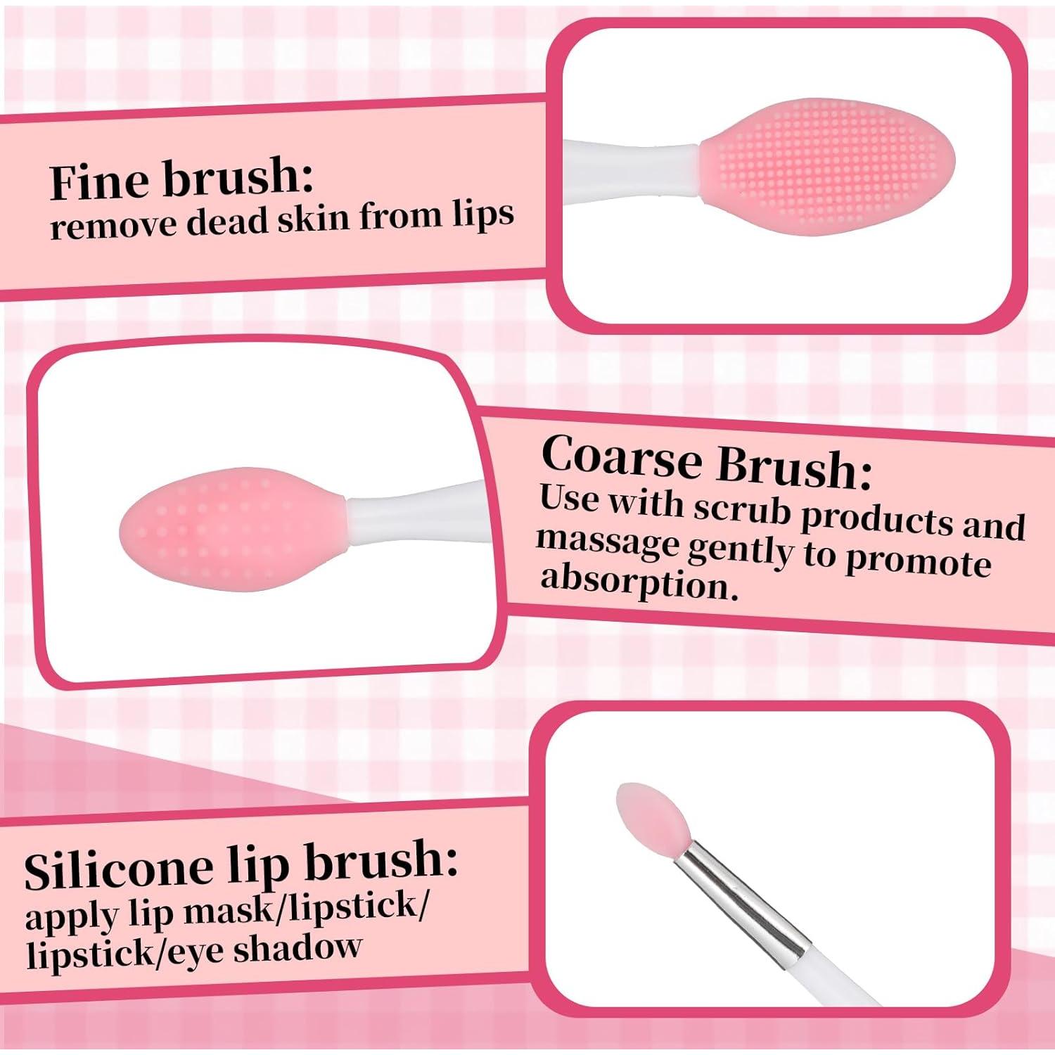 4 Piezas Exfoliantes de Labios de Silicona Doble Cara FdcLixuvol