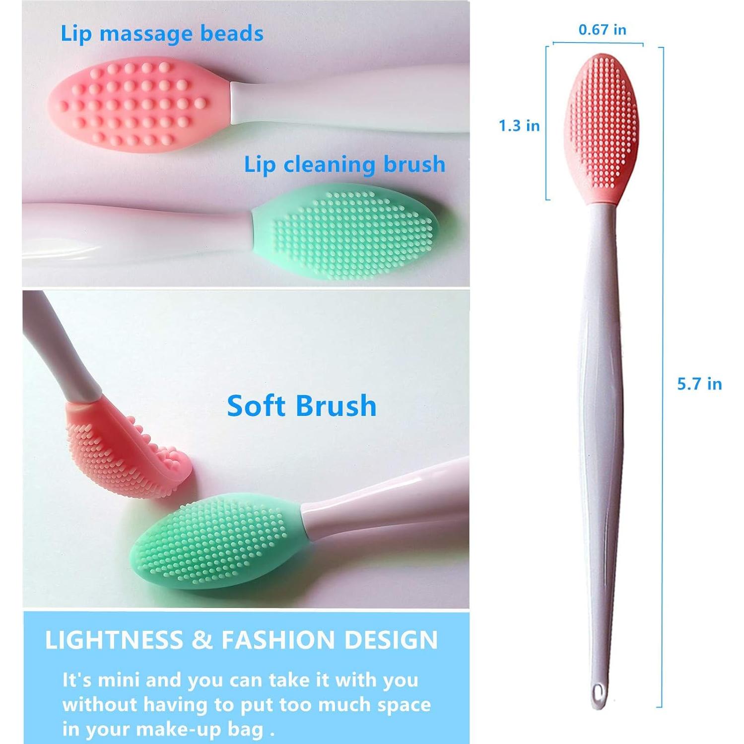 4 Cepillos Exfoliantes de Labios Silicona Doble Cara - NAP