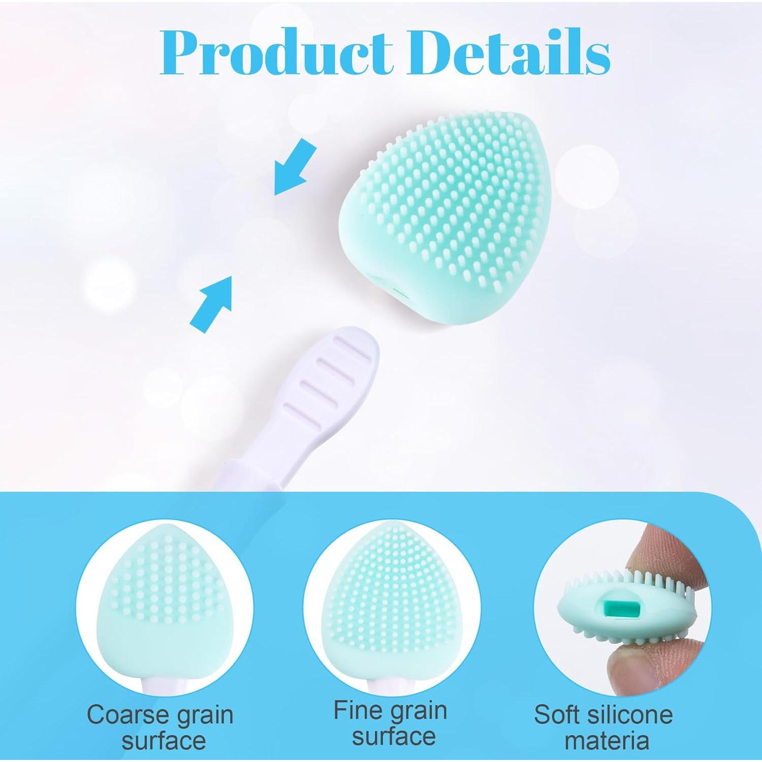 4 Cepillos Exfoliantes de Labios Winsyison de Silicona