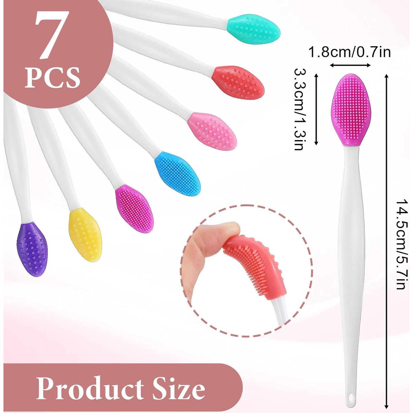 7 Cepillos Exfoliantes de Silicona Oruola para Labios y Nariz