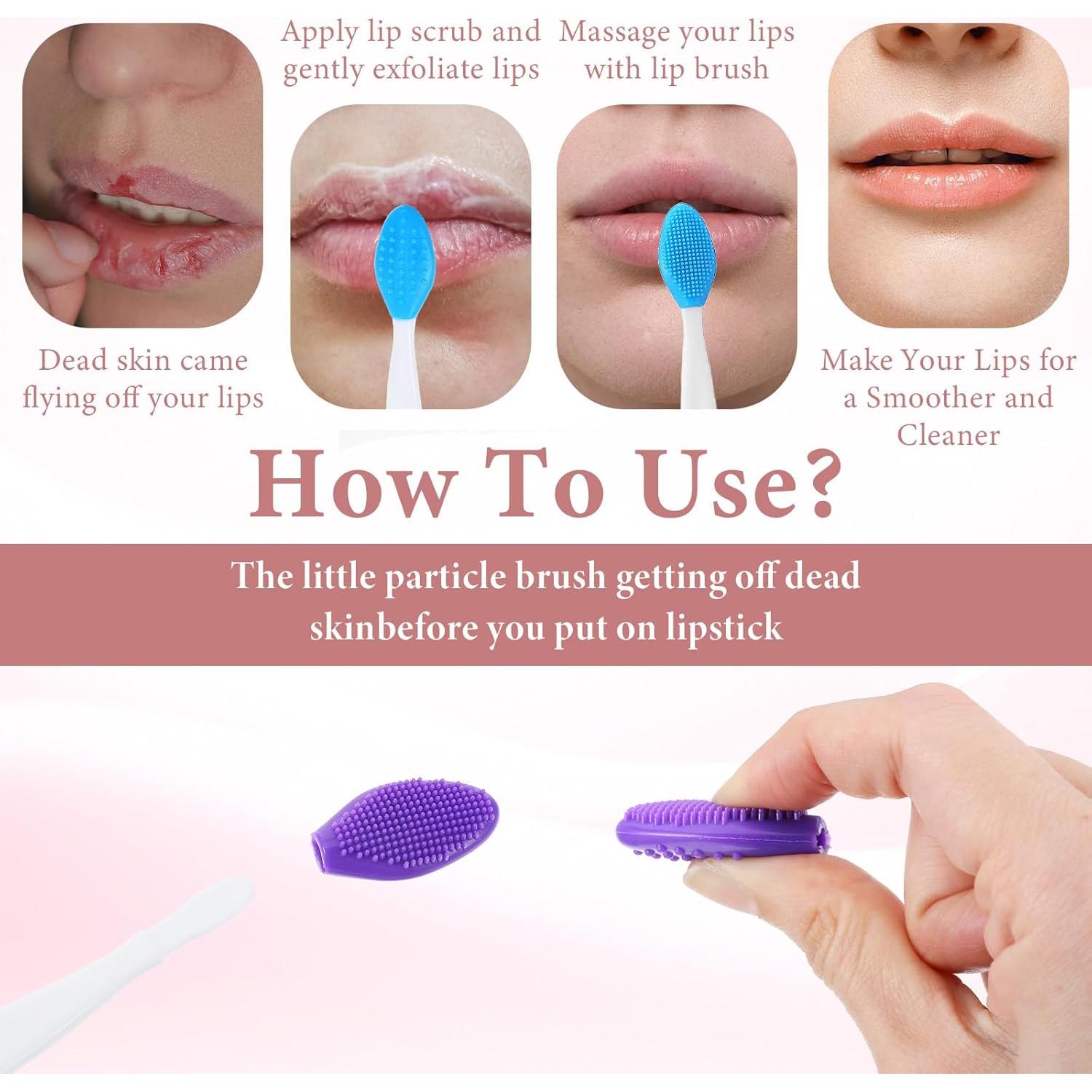 7 Cepillos Exfoliantes de Silicona Oruola para Labios y Nariz