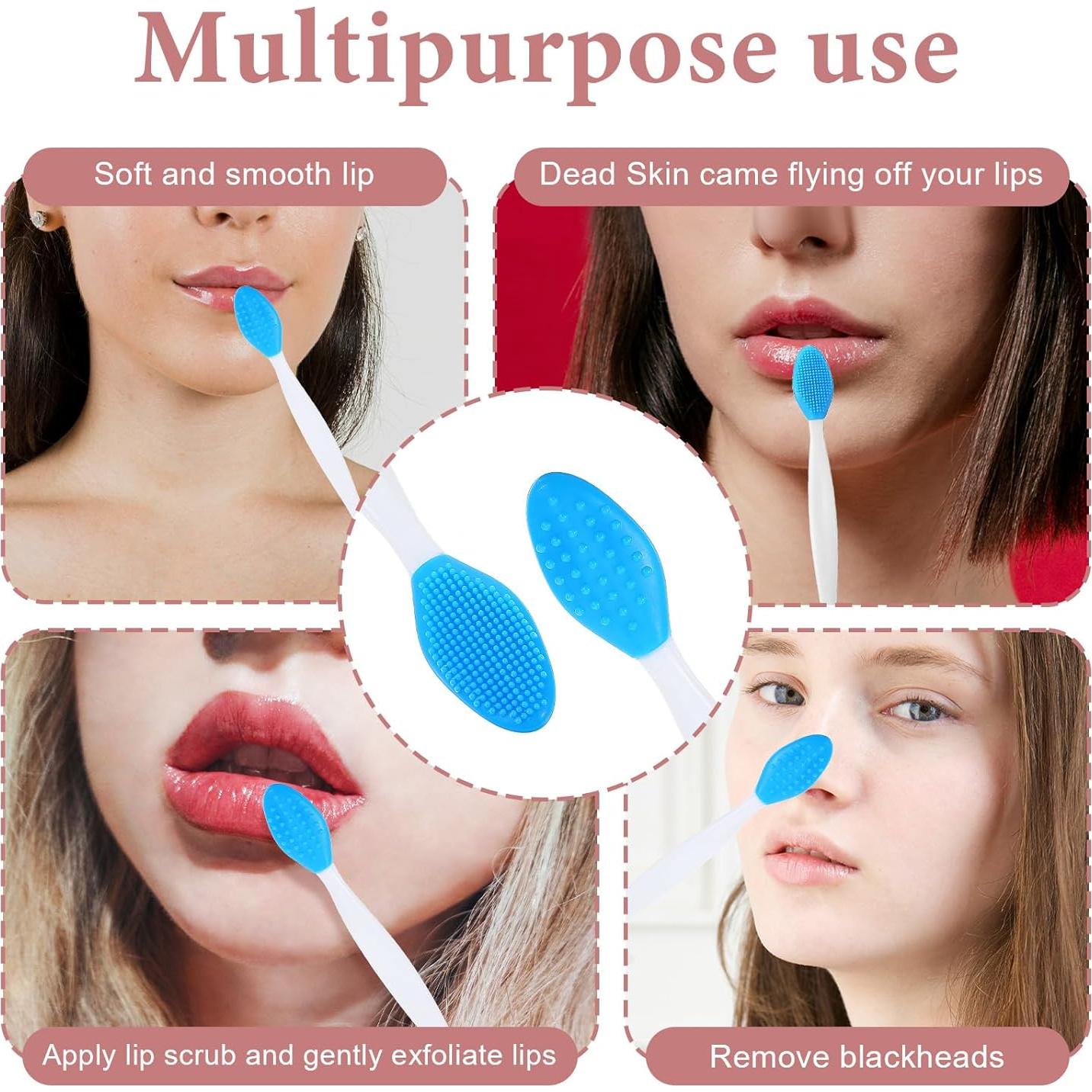 7 Cepillos Exfoliantes de Silicona Oruola para Labios y Nariz