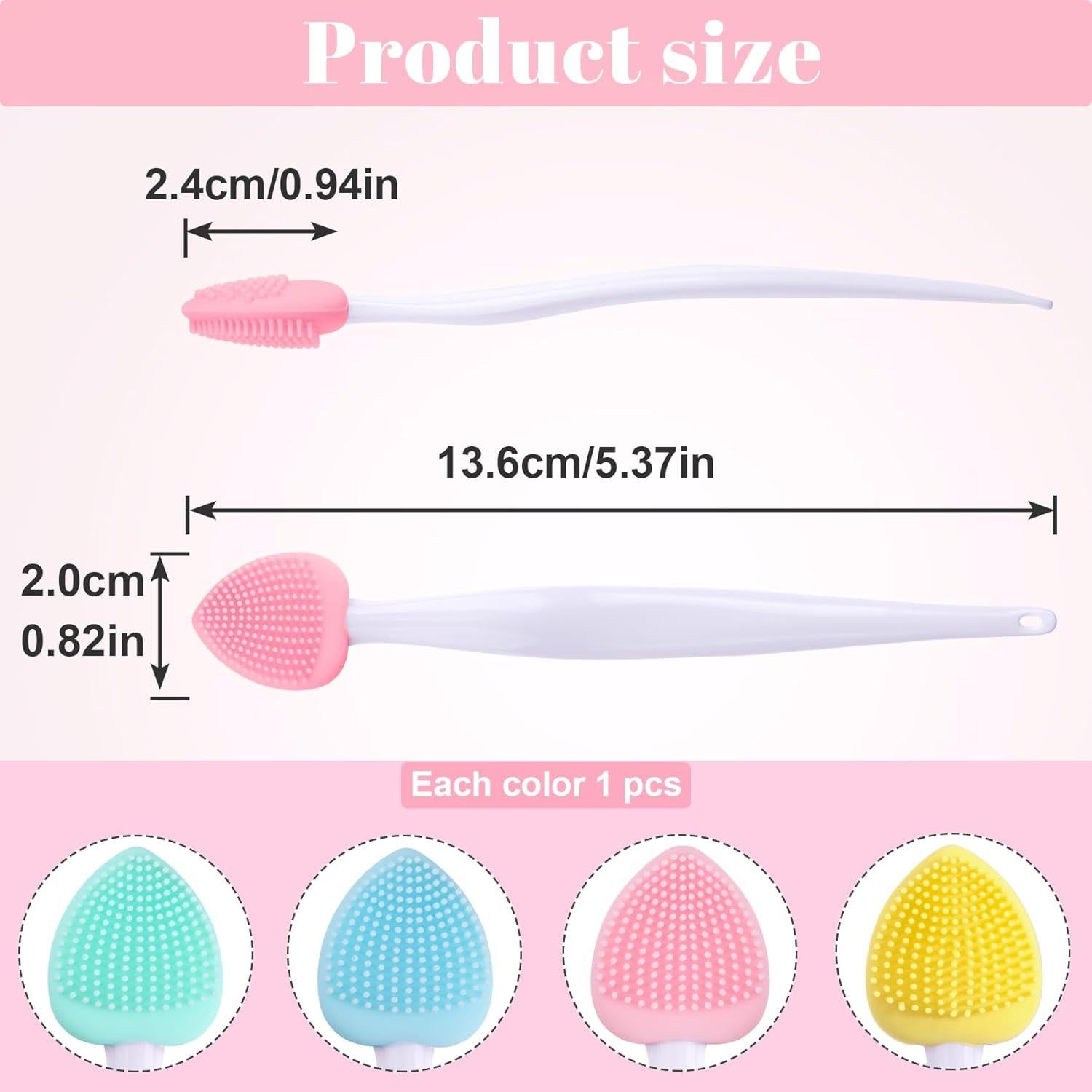 4 Cepillos Exfoliantes de Labios Winsyison de Silicona