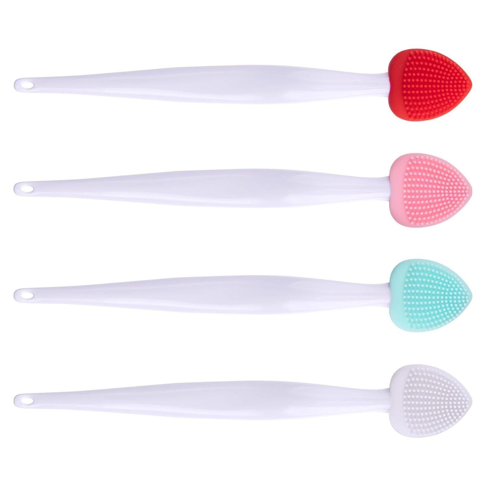 4 Cepillos Exfoliantes de Labios Pndeyo de Silicona Suave