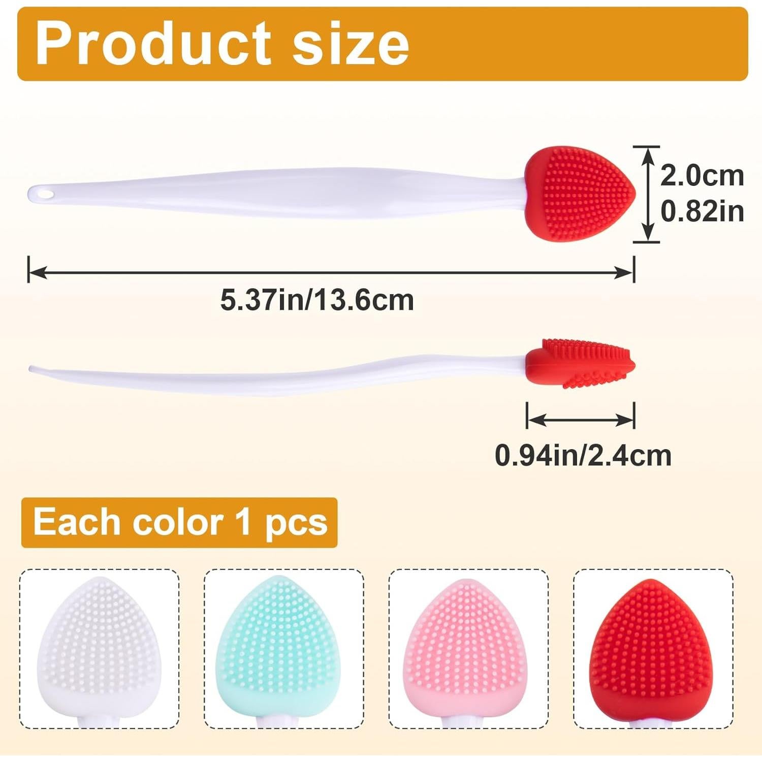 4 Cepillos Exfoliantes de Labios Pndeyo de Silicona Suave