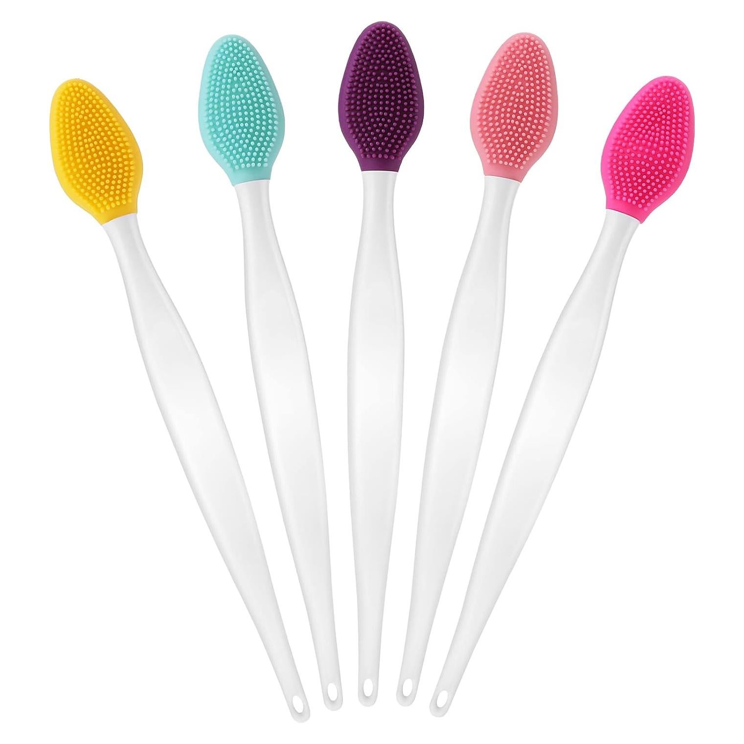 5 Pcs Cepillo Exfoliante de Labios Silicona WLLHYF 14.5 cm