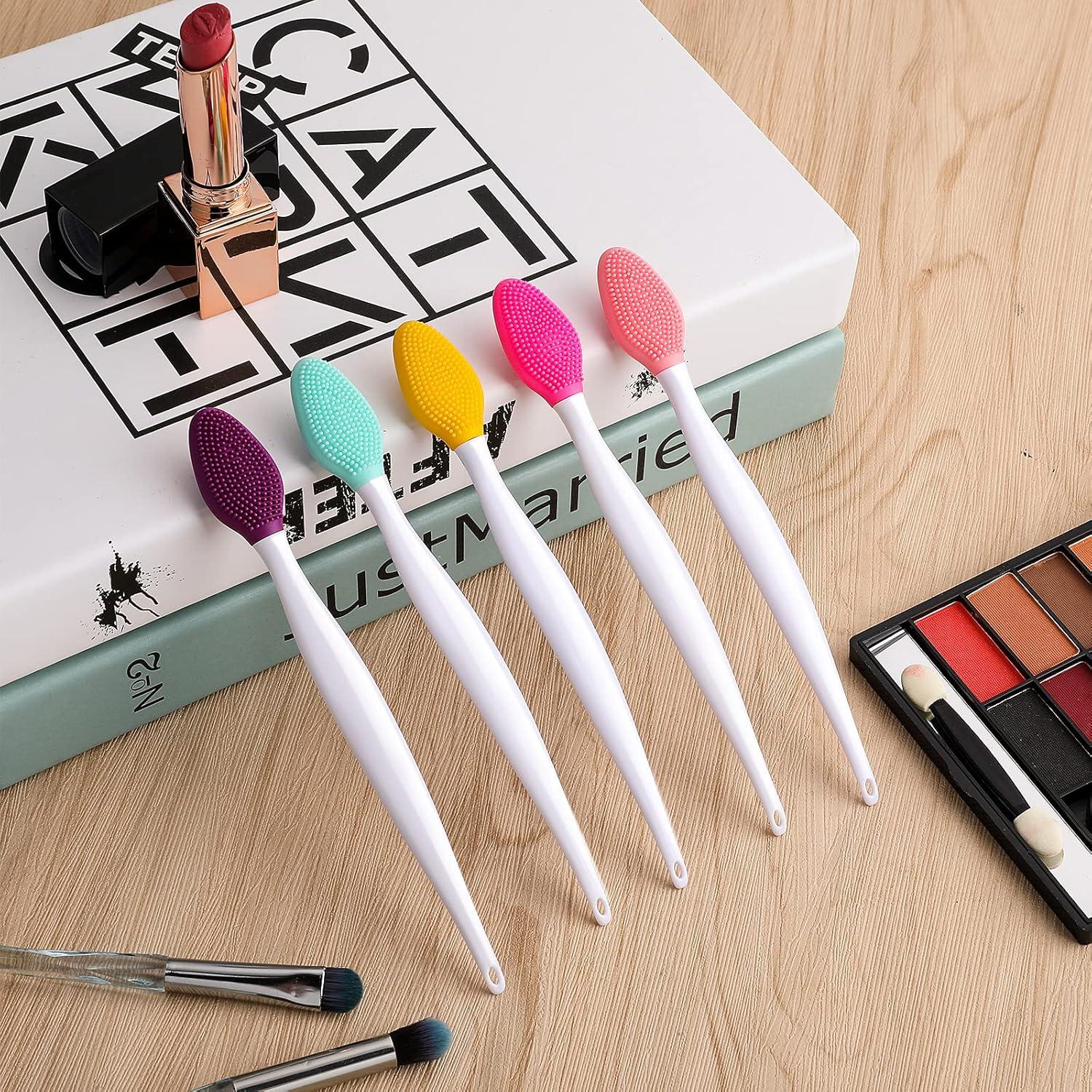 5 Pcs Cepillo Exfoliante de Labios Silicona WLLHYF 14.5 cm