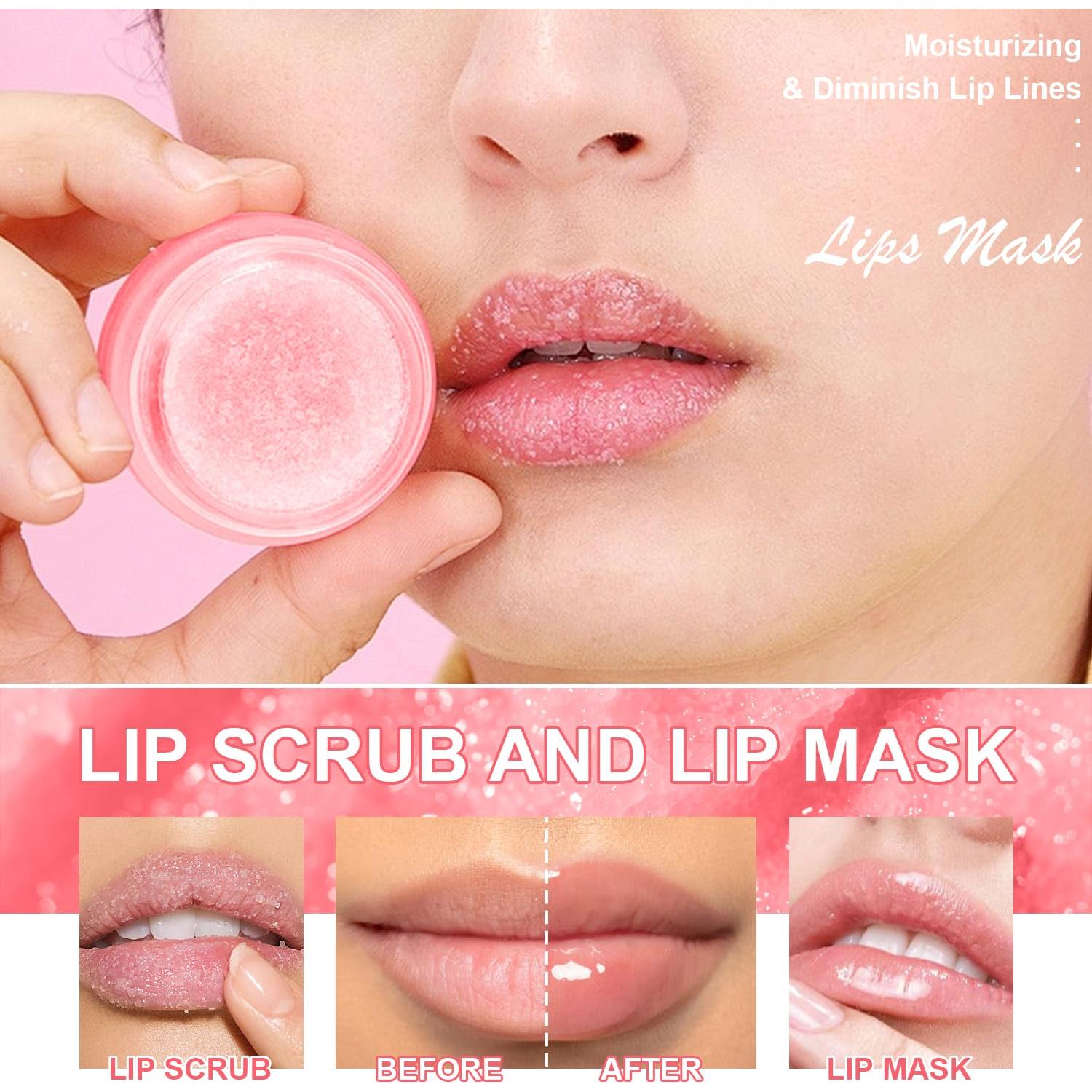 Juego de Terapia Labial Sigaitwax - 4 Piezas Exfoliantes y Mascarillas