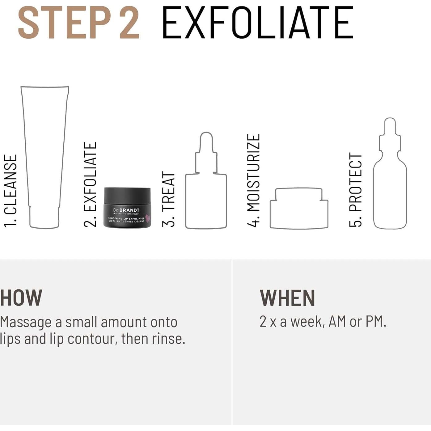 Exfoliante de Labios Dr. Brandt 9.86 g - Suavizante y Acondicionador