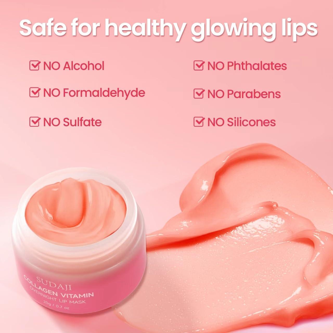 Mascarilla Hidratante para Labios SUDAJI con Colágeno y Ácido Hialurónico