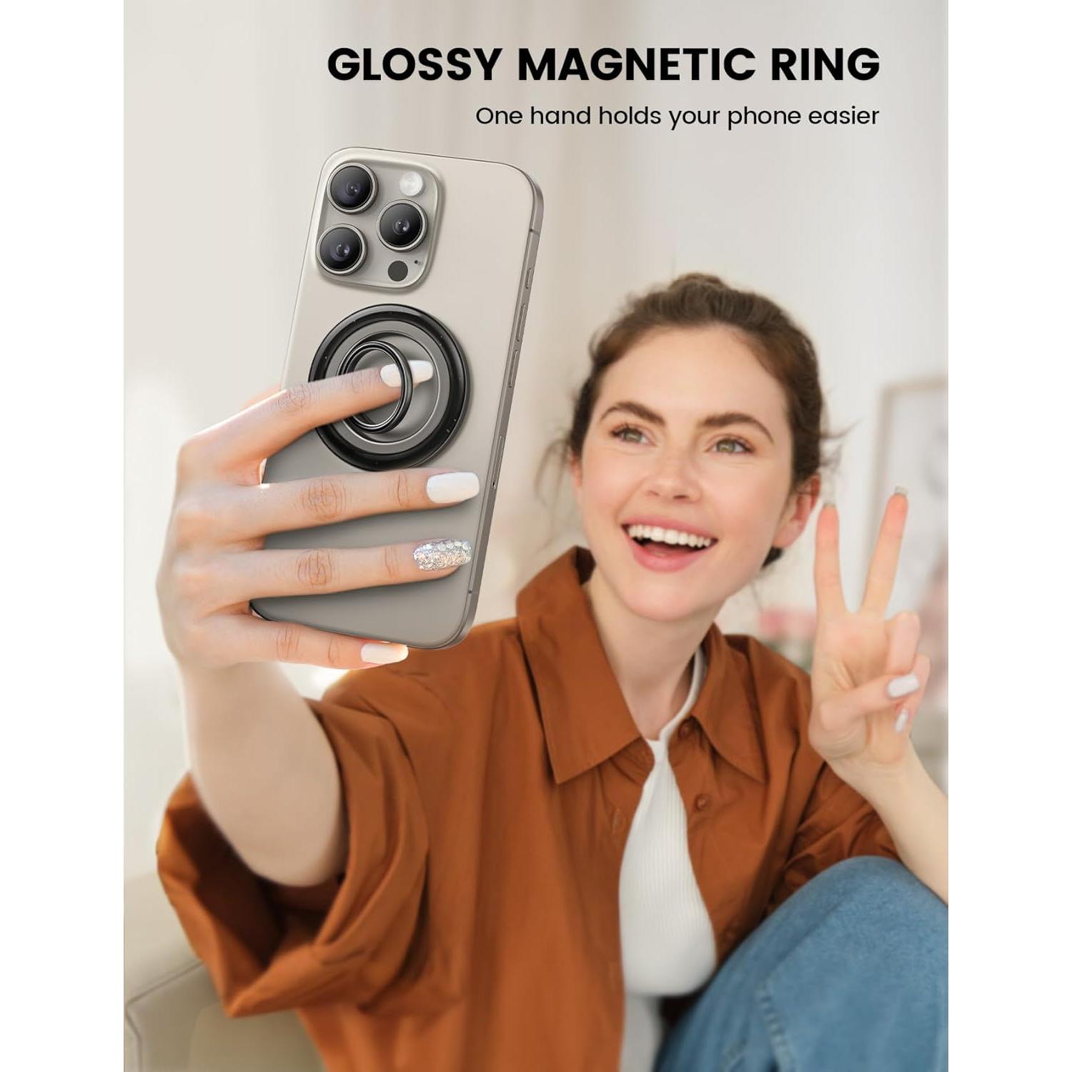 Lamicall Anillo Magnético para Teléfono MagSafe Negro