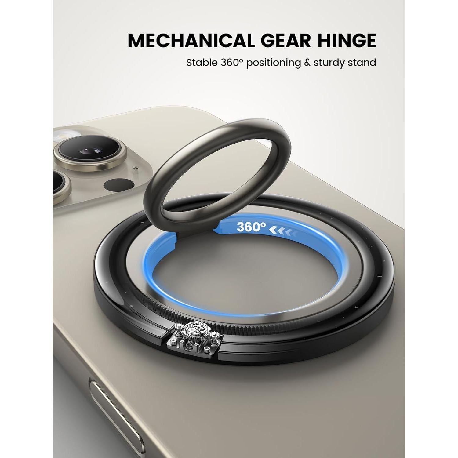 Lamicall Anillo Magnético para Teléfono MagSafe Negro